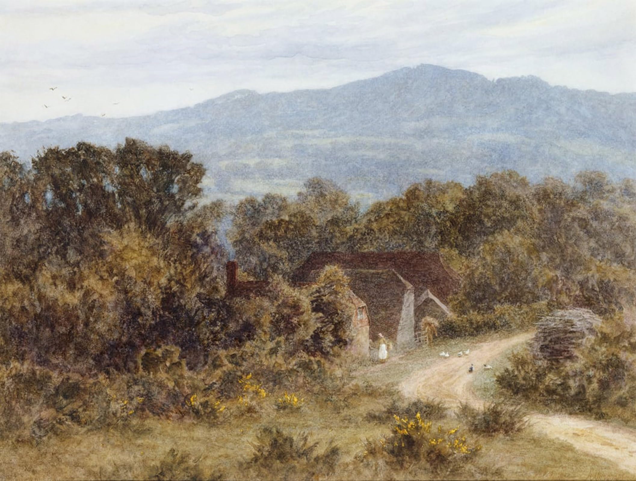 Imagen lienzo Hindhead From Sandhills Witley cuadro artístico elegante Helen Allingham 5