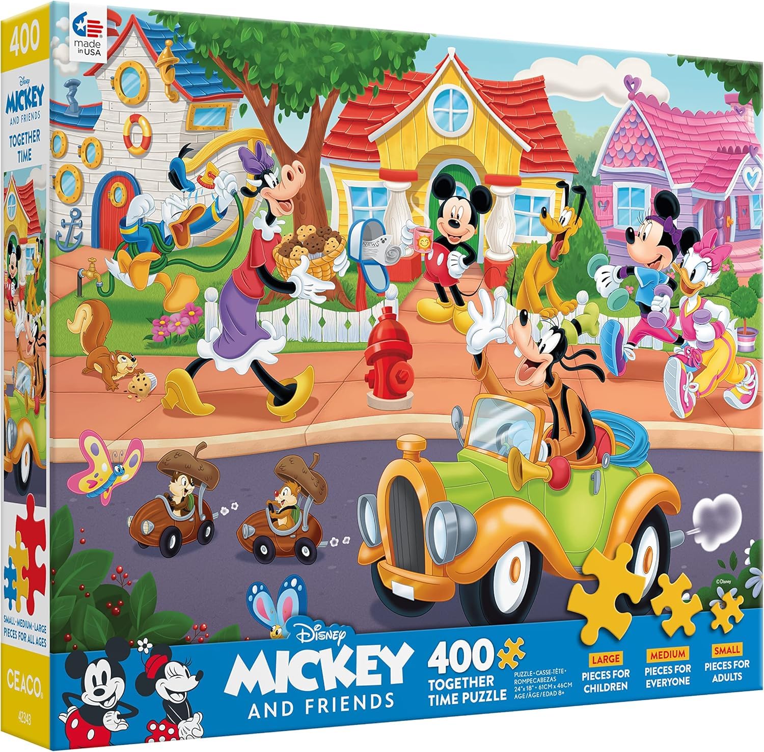 Ceaco - Together Time - Disney Mickey and Friends - Mickey's Sunday Morning - 400 Piece Jigsaw Puzzle