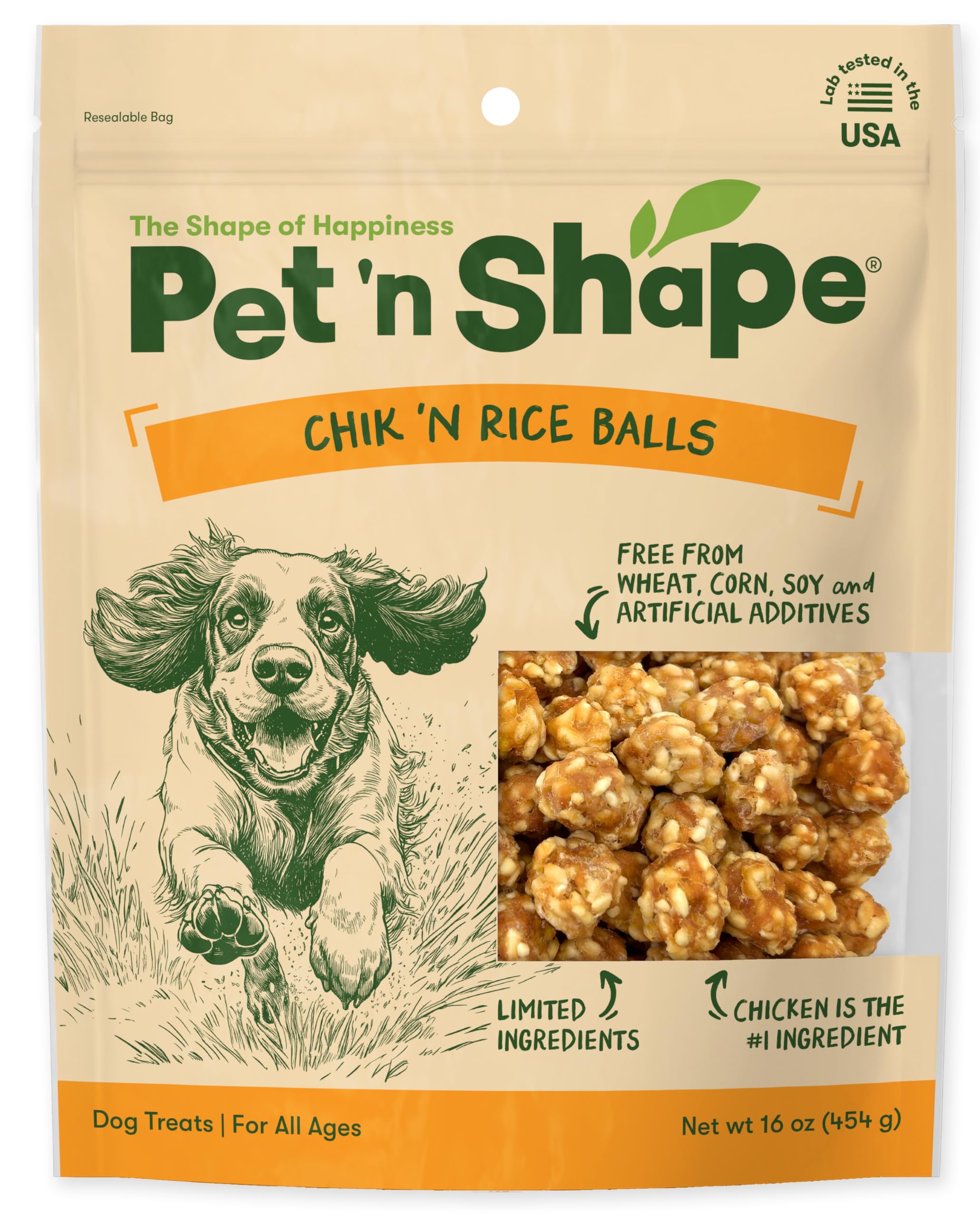 Pet 'n Shape Chik 'n Rice Balls Dog Treats - 1 Pound