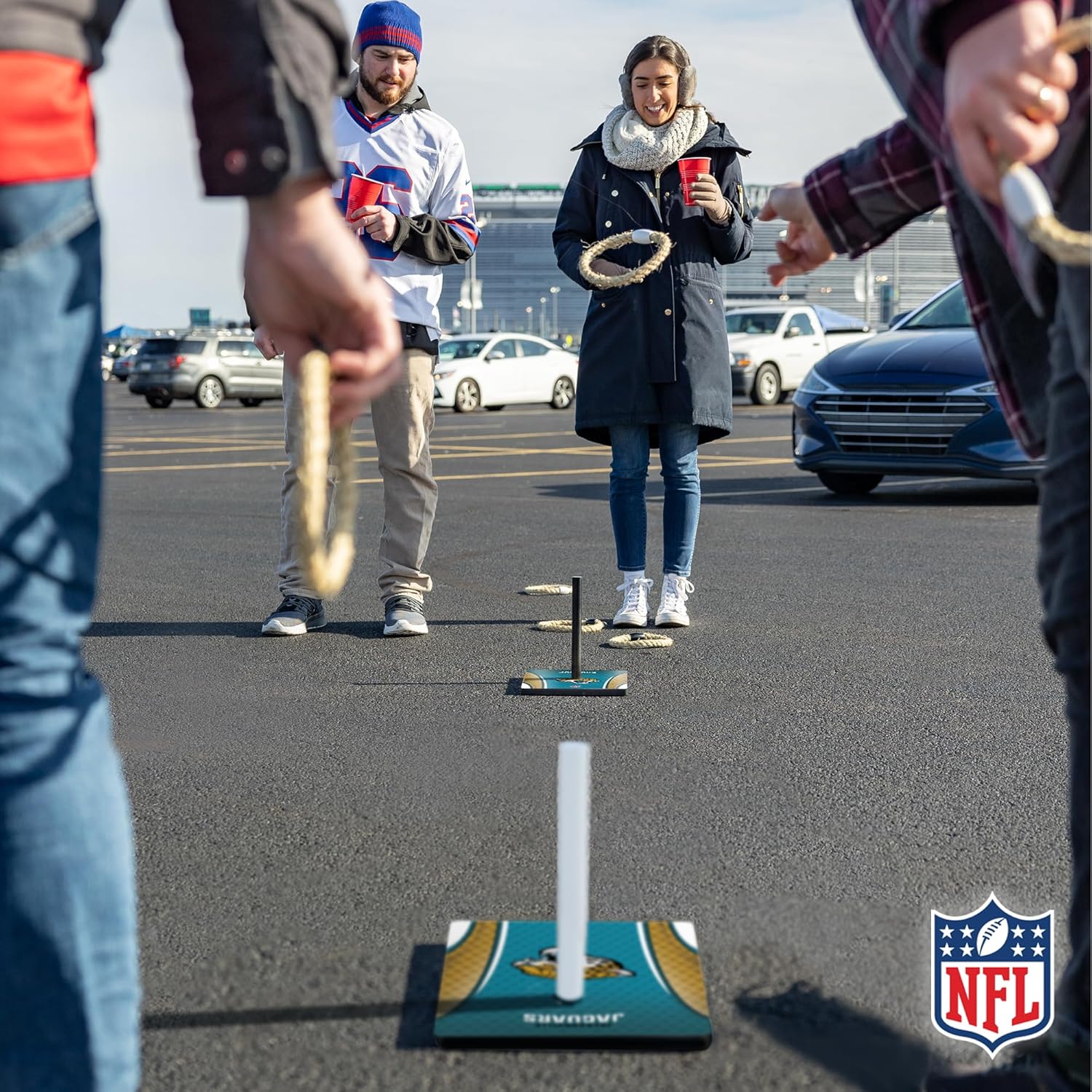 Wild Sports NFL Quoits Set with Direct Print HD Team Graphics – Tailgate Ring Toss Game – Great Gift for Any Football Fan! Ring Toss Family Outdoor Games for The Beach, BBQ, or Tailgate Party