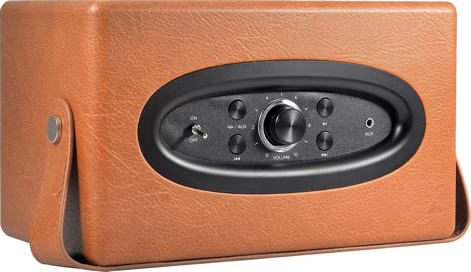 Vintage Leather Bluetooth Speaker 50W High Power Portable Rechargeable Wireless Music Bluetooth 5.0 Player for Outdoor Parties, Camping, and Travel