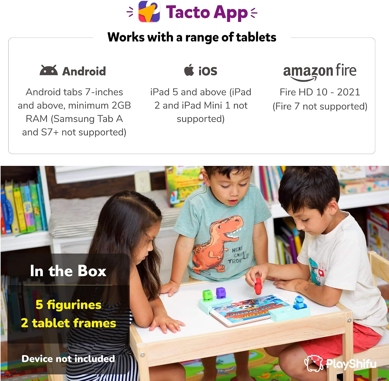 PlayShifu Interactive STEM Toys - Tacto Coding (Kit + App) | Visual Coding Games for Kids | Preschool Educational Toys | Early Programming | 4-10 Year Olds Birthday Gifts (Tablet Not Included)