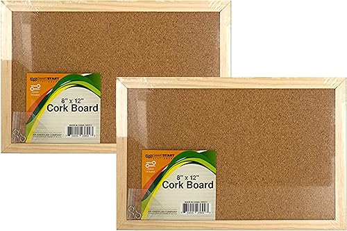 Tablón de corcho para tablón de anuncios, 8x 12inches, marco de madera Tornillos Incluidos