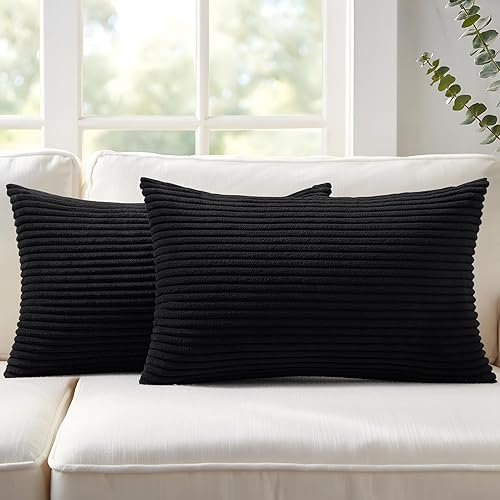 Vista 17 de Mecatny juego de 2 fundas de cojín decorativas de 20 x 20 pulgadas de terciopelo para sofá y sala de estar, suaves fundas de cojín boho para sofá