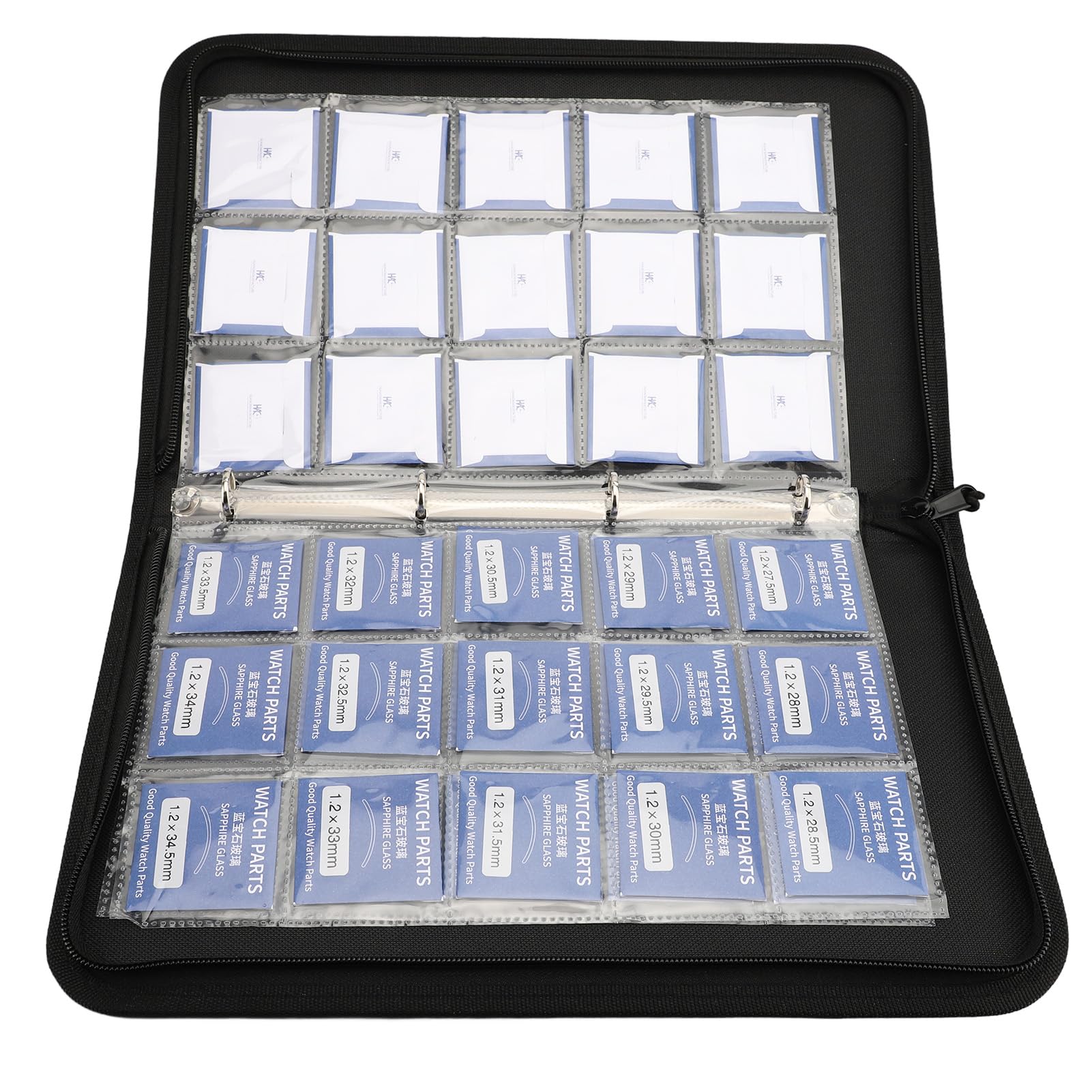 Saphirglas-Uhrenglas-Set, 41-teilig, Hochklare Doppelkuppel, Ersatz für Uhrmacher mit 20–40 Mm Durchmesser