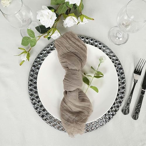 Miniatura 5 de Efavormart - Paquete de 5 servilletas de gasa natural de 24 x 19 pulgadas