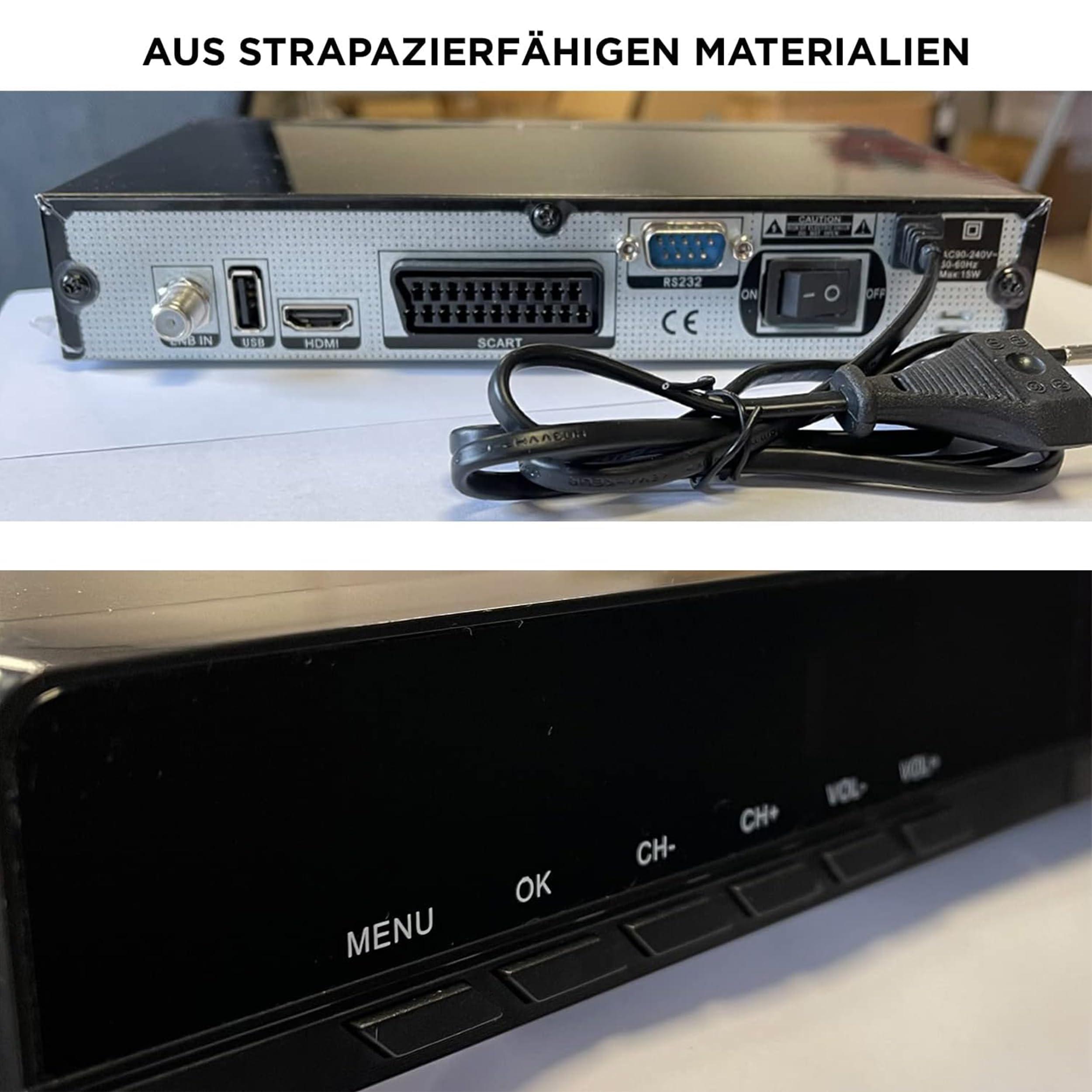 Récepteur Satellite Leyf Full HD 1080p - Enregistreur Numérique DVB-S/DVB-S2 HDMI Péritel 2 USB + Câble HDMI, Uniquement Pour Chaînes Allemandes