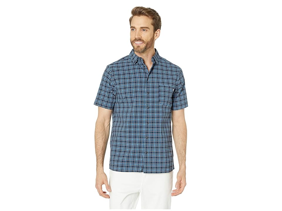 

Helly Hansen Fjord QD Short Sleeve Shirt (Navy Check) Men's Clothing