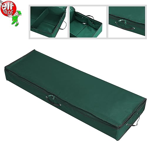 Miniatura 3 de Organizador de almacenamiento de papel de regalo, perfil bajo, para debajo de la cama, sostiene bolsas de regalo de Navidad, cumpleaños y