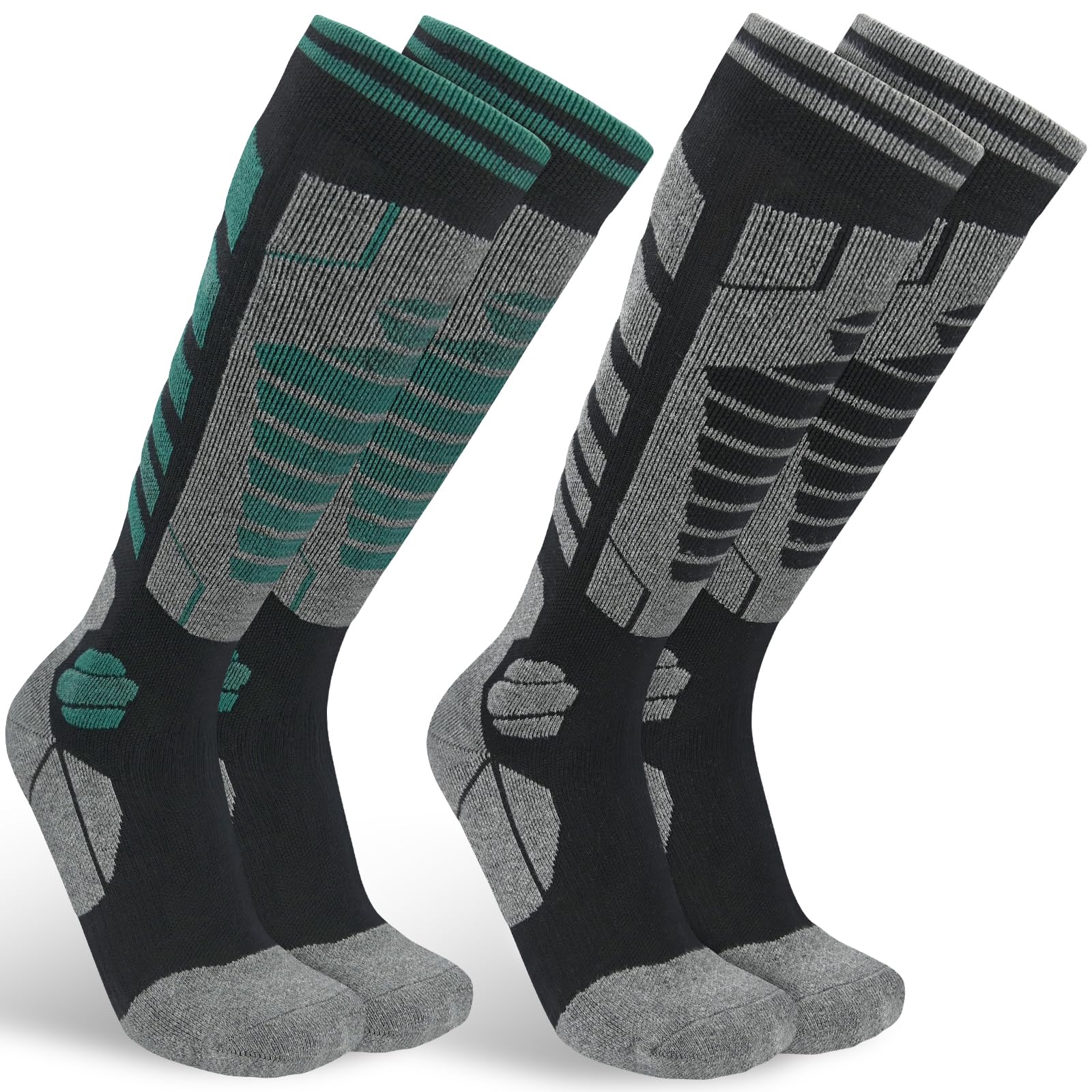 Smlper 2 Pairs Ski Socks Mens 9-12,Snowboarding Socks,thermal Ski Socks,Knee High Socks men,Suitable for Skiing, Outdoor Sports, Hunting, Hiking