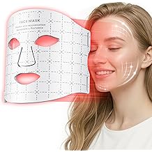 FDA-Cleared LED Light Therapy Mask, 7-Color Red Light Therapy for Face Anti-Aging, Wrinkle Reduction &amp; Acne, Rechargeable Soft Silicone Home Skincare Device