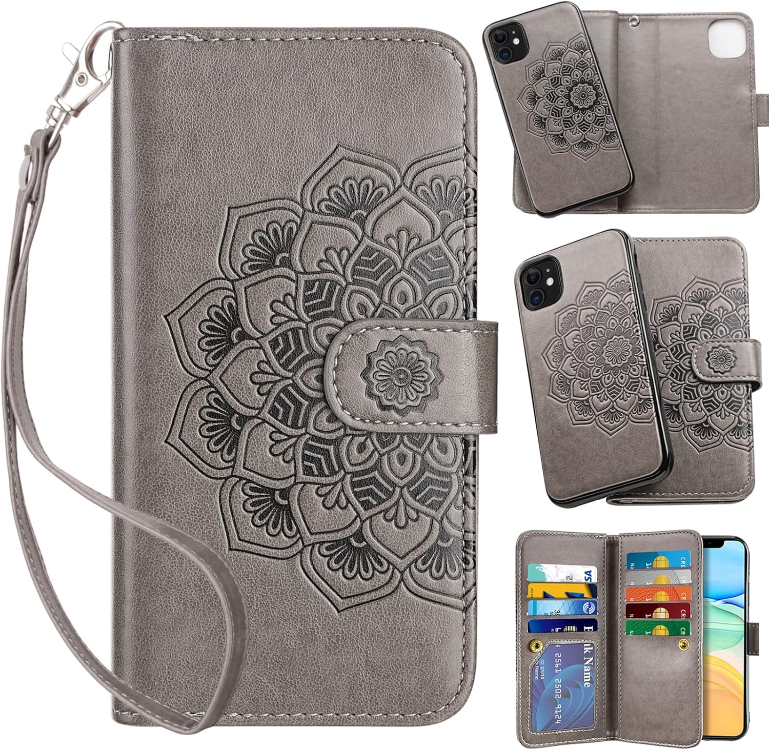 Vofolen 2in1 Case for iPhone 11 Case Wallet Credit Card