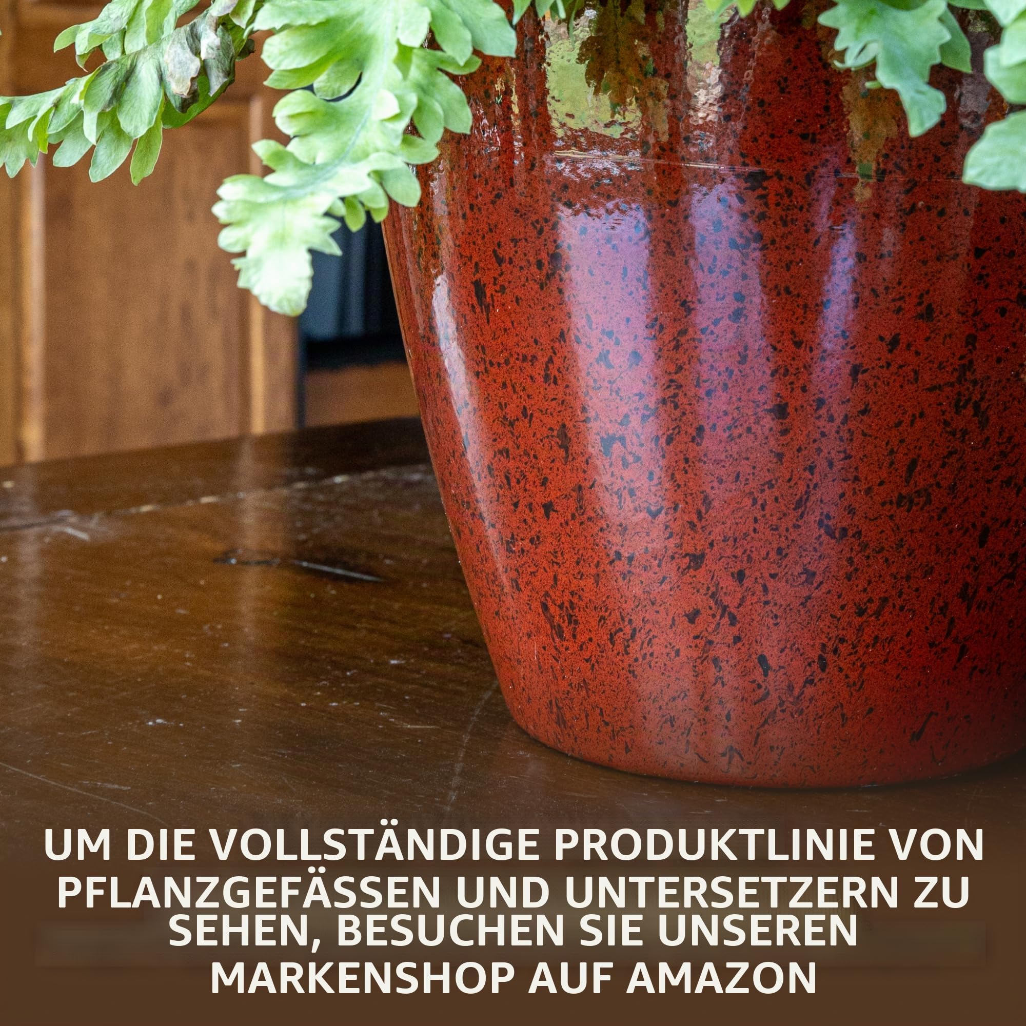 Classic Home and Garden Vogue Pflanztöpfe mit hochwertiger Keramikoberfläche, Moderne Blumentöpfe für drinnen und draußen, UV-beständige Veranda-Übertöpfe, dekorativer Topf für Blumen und Kräuter