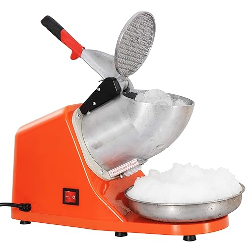 ZENY Ice Crushers Machine Electric Snow Cone Maker Stainless Steel