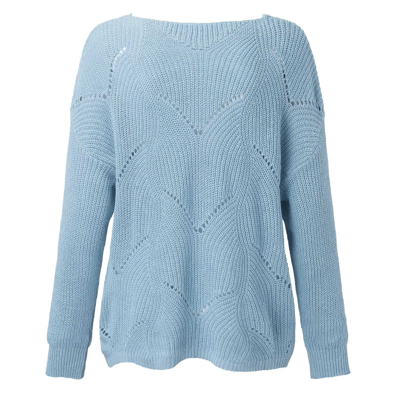 Genérico jersey fino para mujer, manga larga, ligera, color sólido, túnica de gran tamaño, primavera, cálido, jersey de manga larga, sudaderas de punto, chic y elegante, sudadera, informal, barata