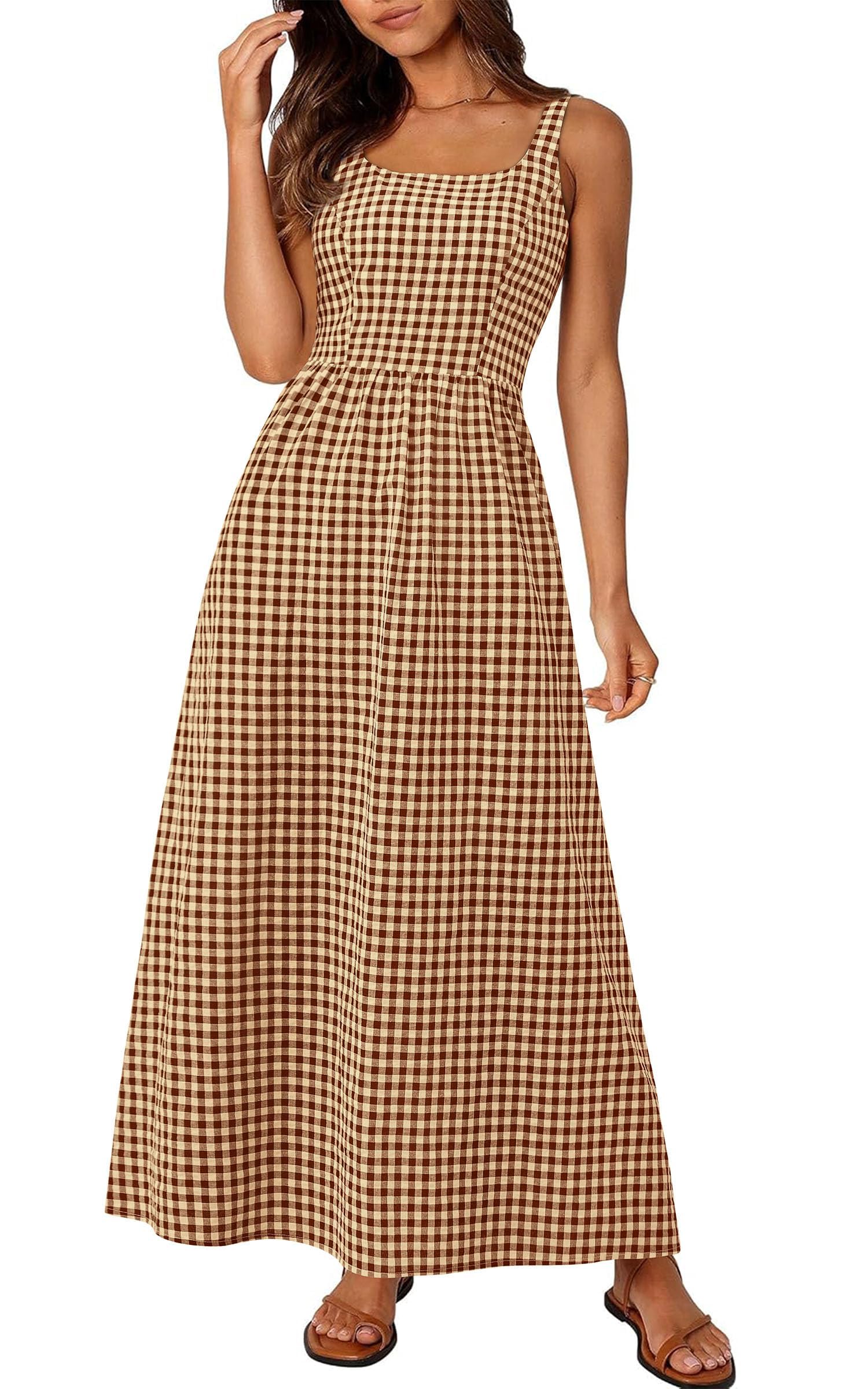 PRETTYGARDEN Women's Spaghetti Strap Maxi Dress