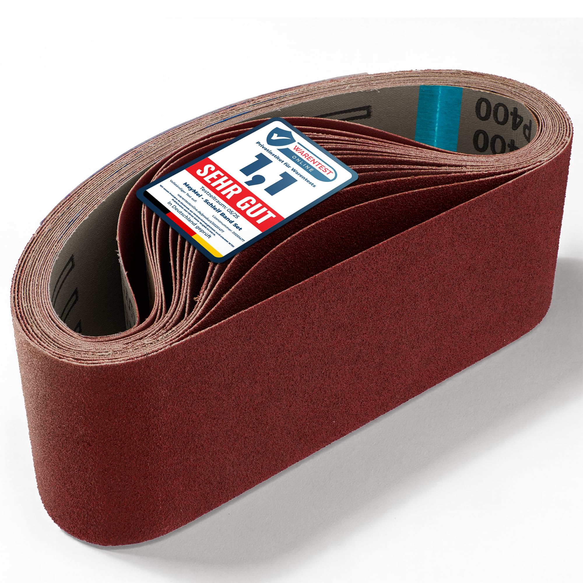 Premium Sanding Belt 75 x 533 mm - Value Pack of 15 - 5 Grits (80/120/150/240/400) - Tear-Resistant, Heat Resistant - for Wood, Metal, Plastic, Stone - Belt Sander Sanding Belts Set-image-27