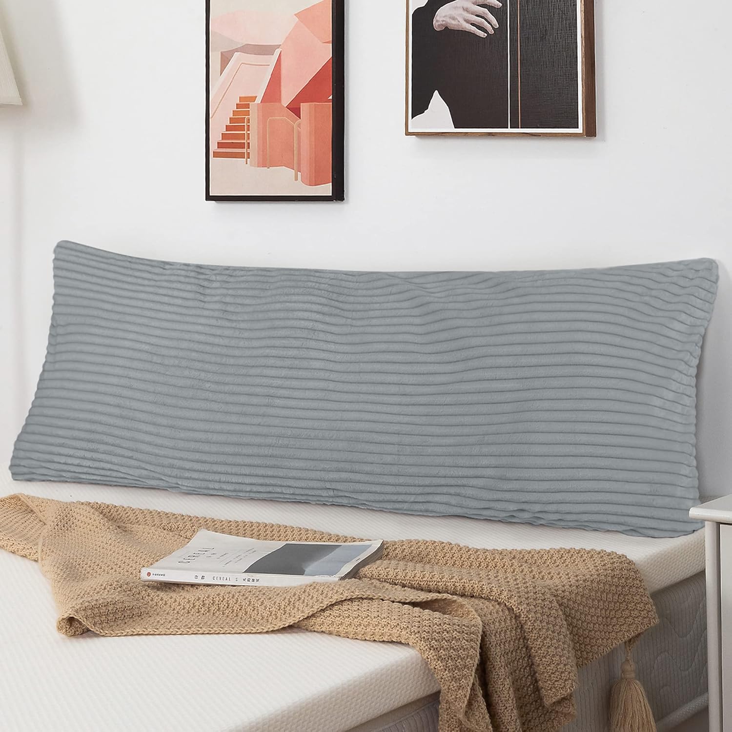 MeMoreCool Large Daybed Pillow Bolster Headboard Pillow Twin, Day Bed