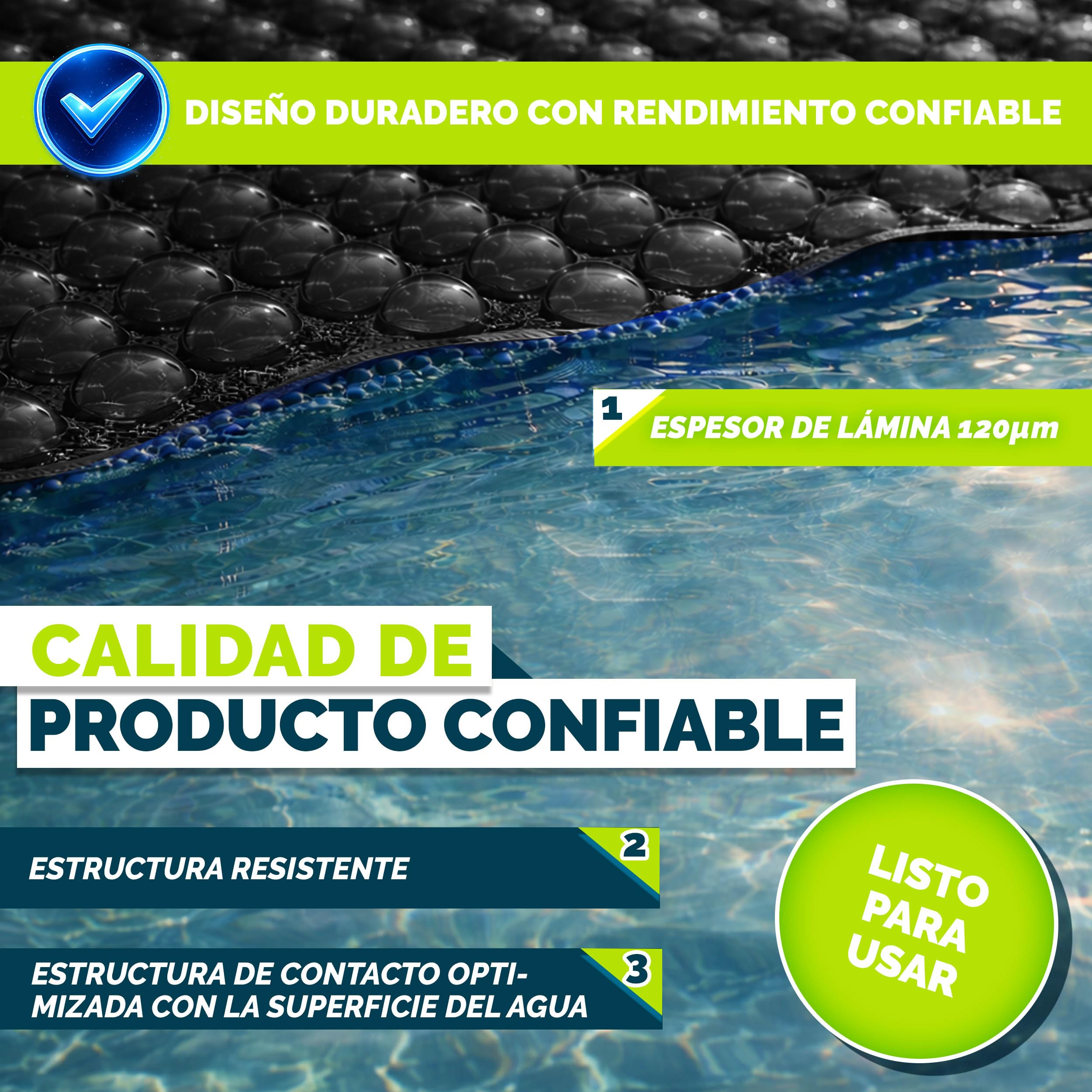 tillvex Cobertor Solar para Piscinas Rectangular 800x500 cm | Espesor de la lámina Solar 120 µm | La Cubierta Solar se Puede Cortar a Medida | Calefacción de la Piscina para el Calentamiento del Agua