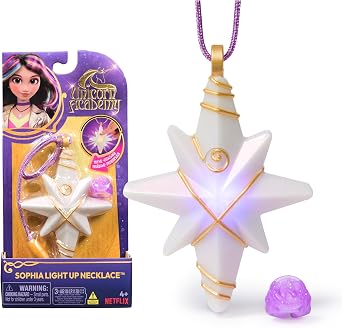 Unicorn Academy, Sophias Light Up Necklace & Glitter Ring for Girls Pretend Play & Dress Up, Dolls & Unicorn Toys for Girls Ages 4 and up