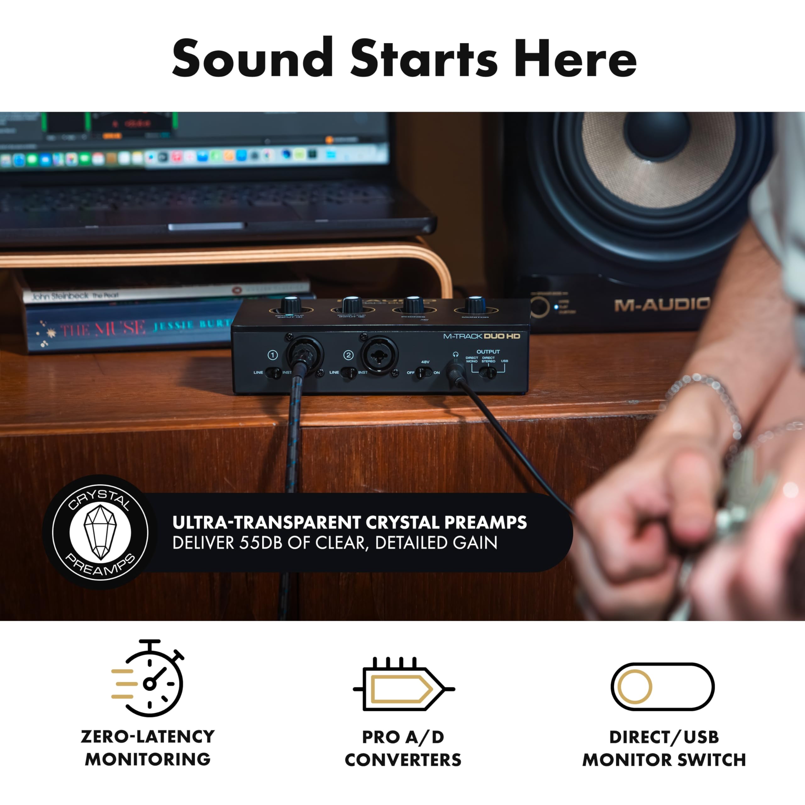 M-AUDIO Pack Contrôleur MIDI Keystation Mini 32 MK3 avec Interface Audio M-Track Duo HD pour Enregistrement Studio, Production Musicale, Podcasting, Streaming