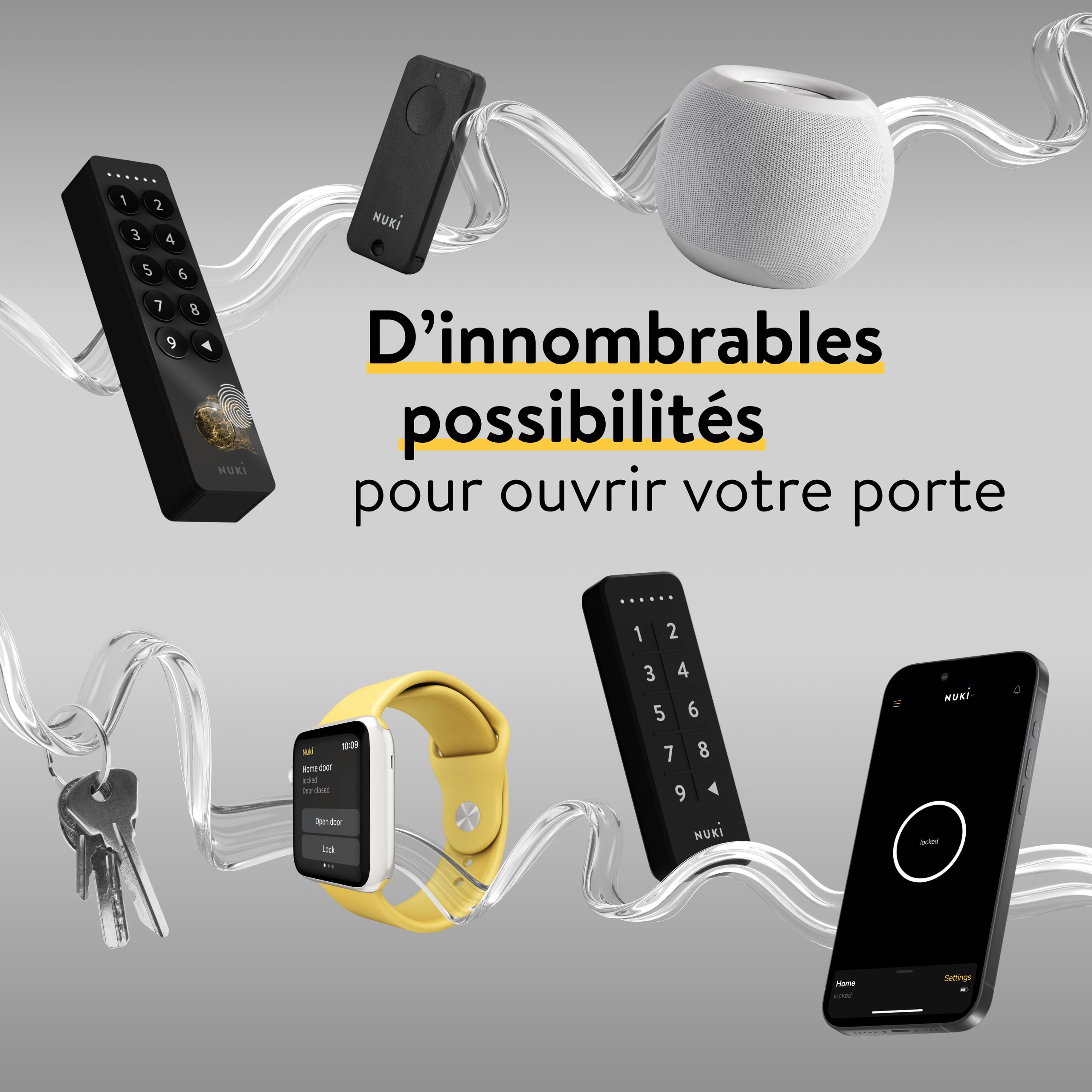 Nuki Smart Lock Ultra serrure électronique Bluetooth WiFi Matter déverrouillage à distance 3 modes de verrouillage