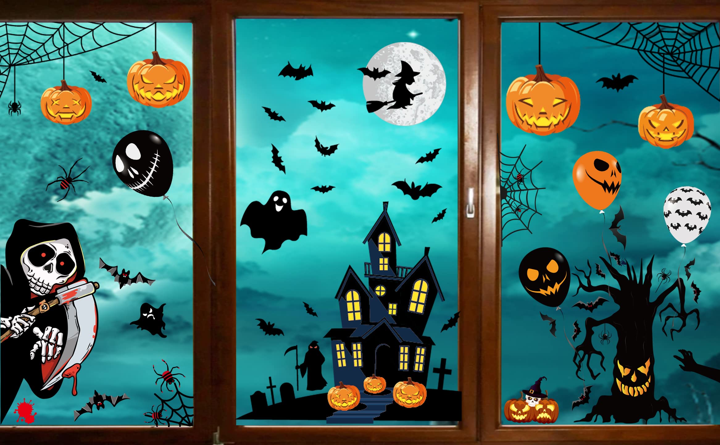 Buy JOOLESER Halloween Decorations Window Stickers, Halloween Window