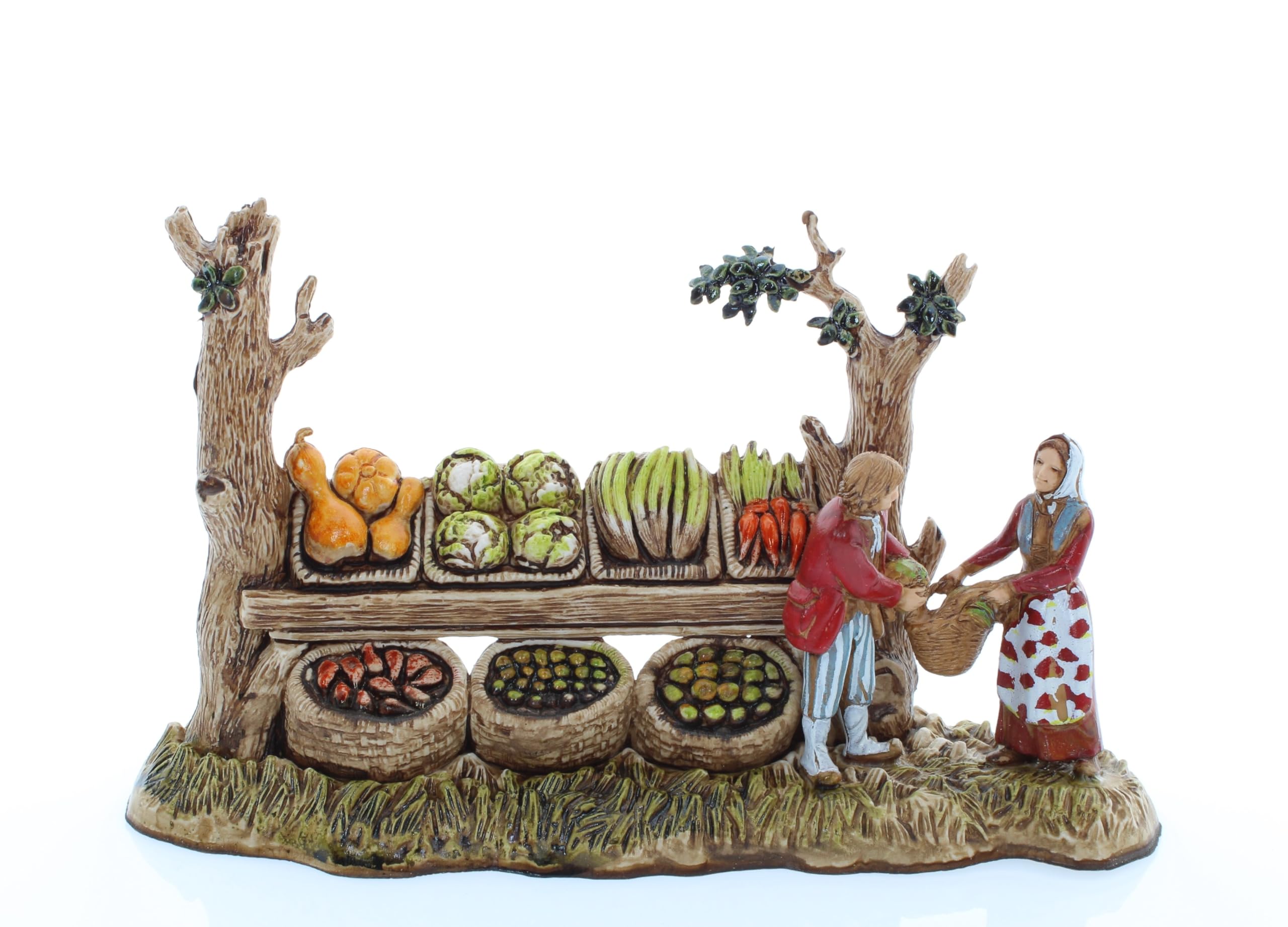 Moranduzzo Frutero para Belén de 6 Cm Escala 1:32 - Figuras de Belén Indestructibles - Estilo 700', Pintura Acabada a Mano, Producto Oficial, Escultor M. Landi