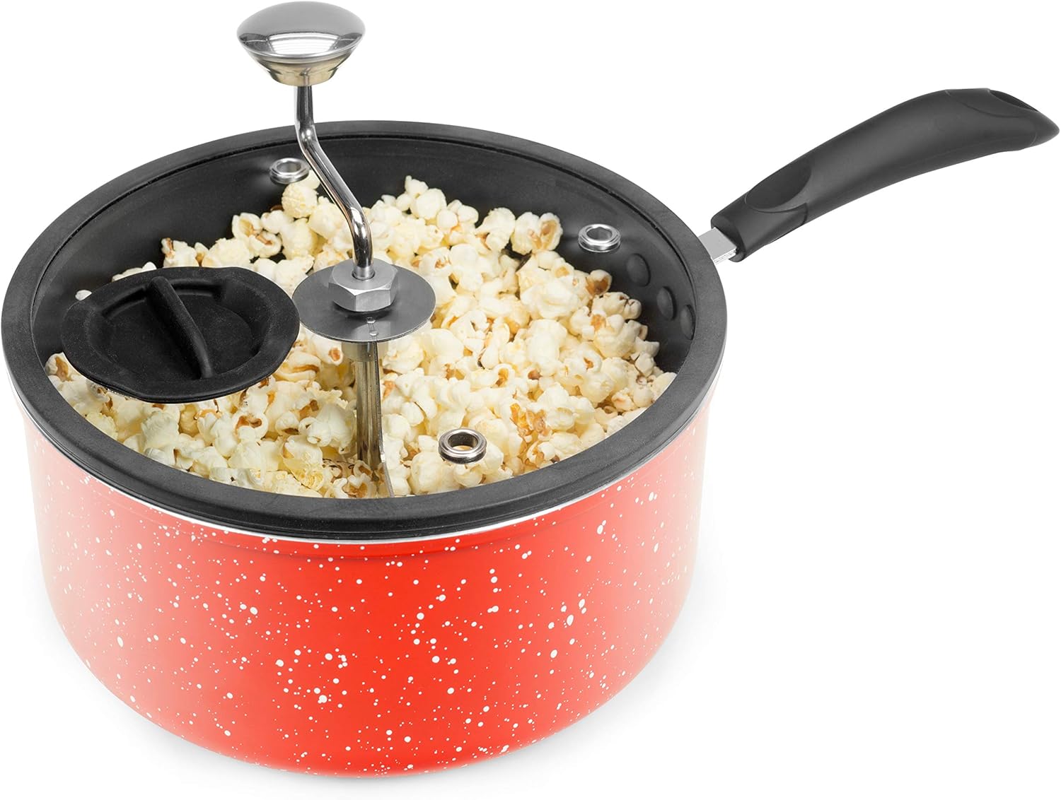 Buy Zippy Pop Red Marble Stovetop Popcorn Popper 5 1 2 Quart New 2021 Model Glass Lid With Silicone Rim Dishwasher Safe Easily Make Classic Or Flavored Popcorn Recipes Included Online In Vietnam B07zqnh17n