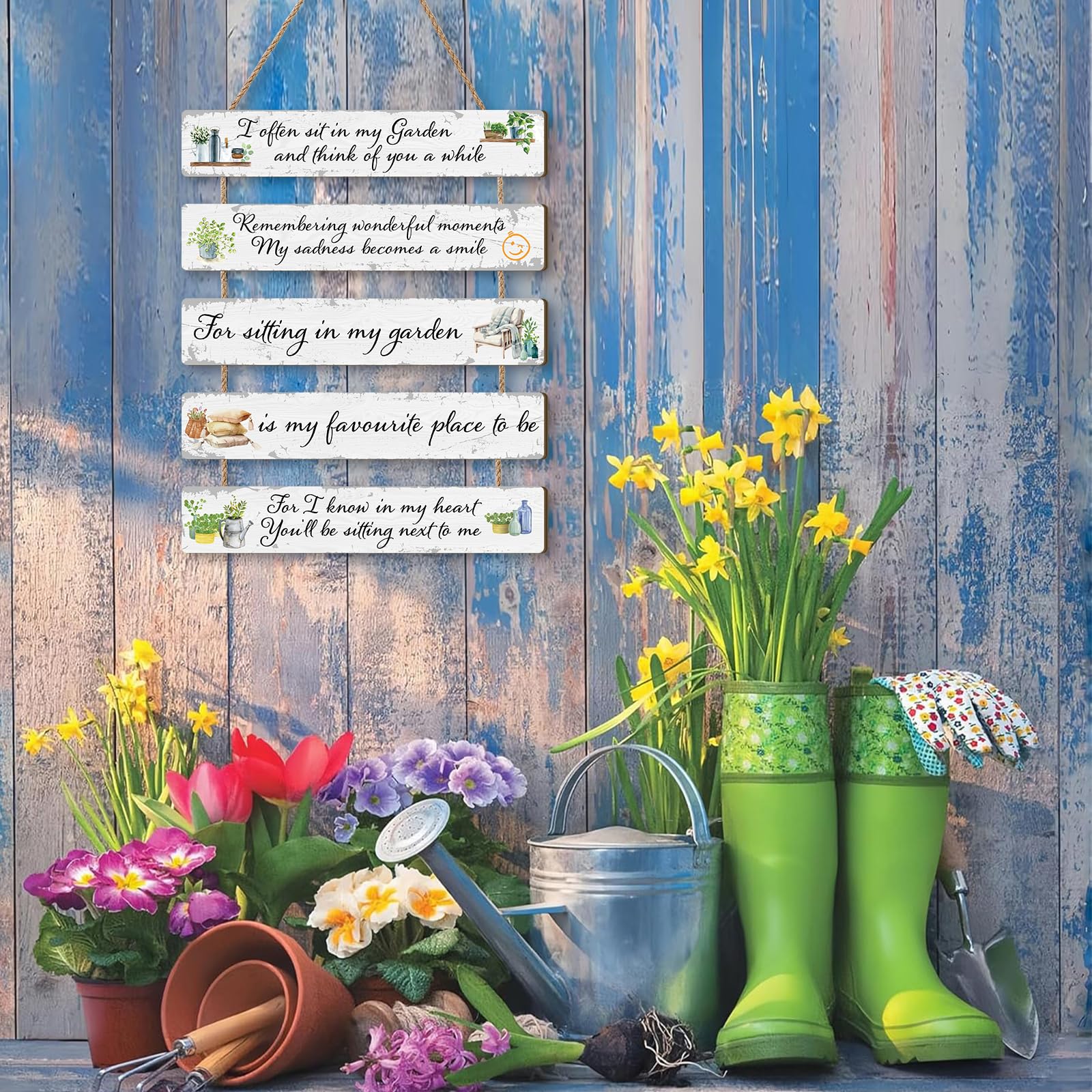 HPNIUB Funny Garden Sign for Outside,Gardening Gifts for Women Men,Nothing Better Than a Trimmed Bush Rustic Outdoor Yard Decor for Patio Lawn - Image 4