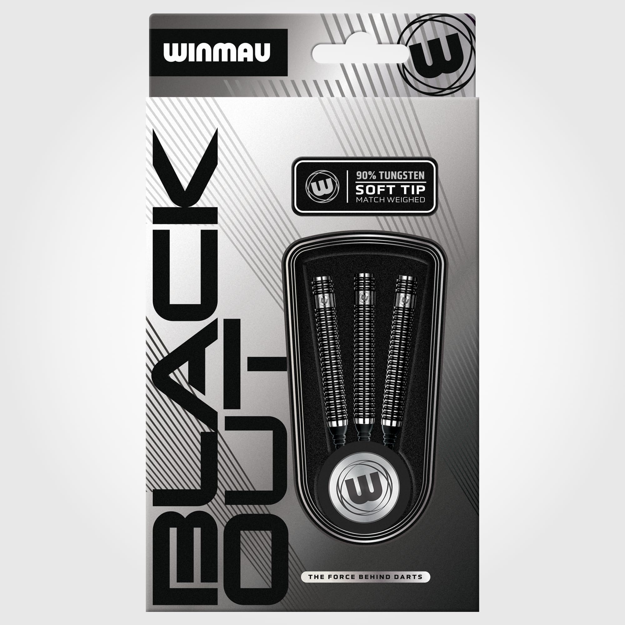 Winmau Blackout 90% Tungsteno Dardos Punta Suave - Recto Rifle
