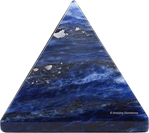 Miniatura 155 de Amazing Gemstone Lapis Lazuli Pyramid Crystal Healing Stones - 2" Great Pyramid Figurine of Natural Stone Pyramid for Meditation, Reiki, Chakra