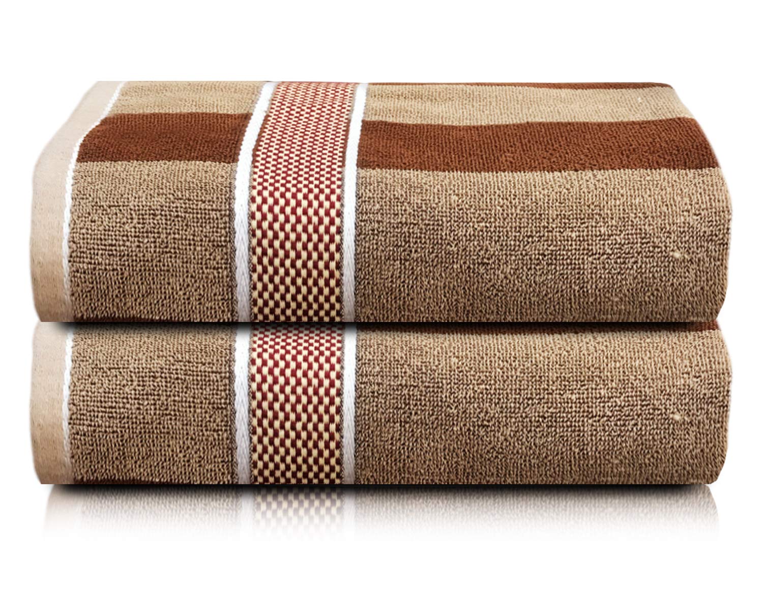Kuber Industries Cotton 2 Pieces Bath Towel Super Soft, Fluffy, and Absorbent, Perfect for Daily Use 100% Cotton Towels, 500 GSM (Brown)-KUBMART16053 (B08VJF6ZM4) Amazon Price History, Amazon Price Tracker