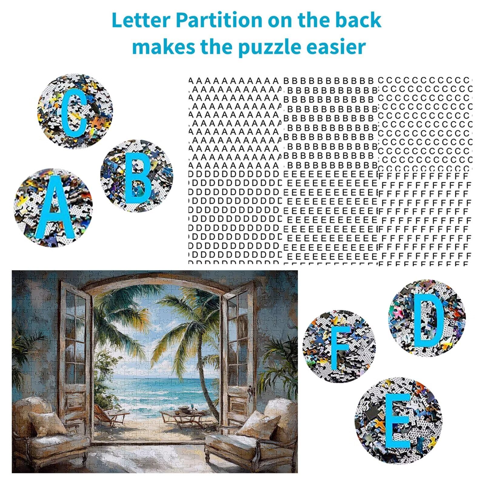 Puzzle 3000 Sztuk Plaża Puzzle dla dorosłych Krajobraz 122x81cm Unikalne Rzemiosło Klasyczne 3D Drewniane układanki do rodzinnych gier aktywnych, układanka zrób to sam do dekoracji ścian domu