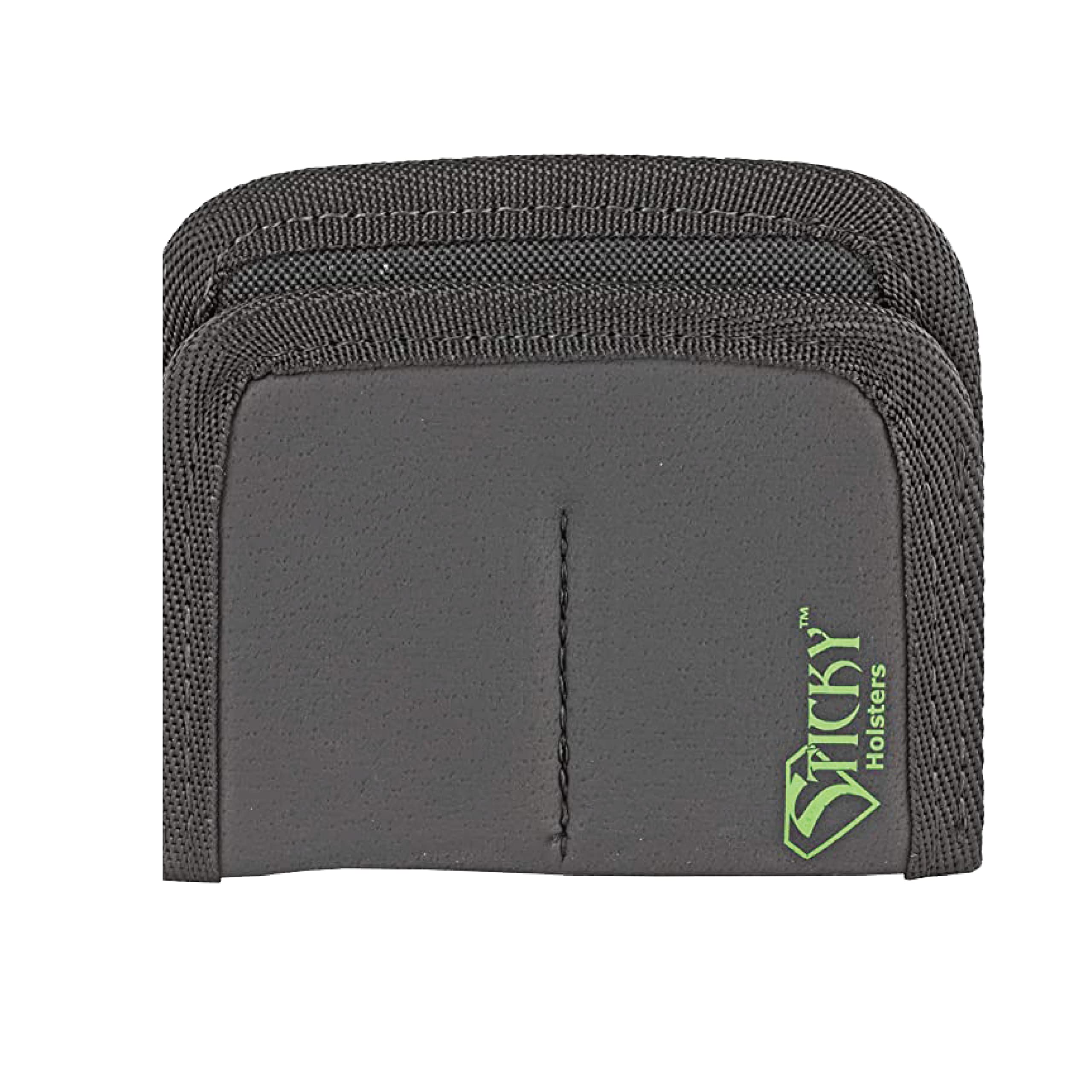 Sticky Holsters Dual Mini Mag Sleeve for Men and Women- Concealed Carry Magazine Holster for Extra Ammo and Accessories - Black - for IWB or Pocket Carry