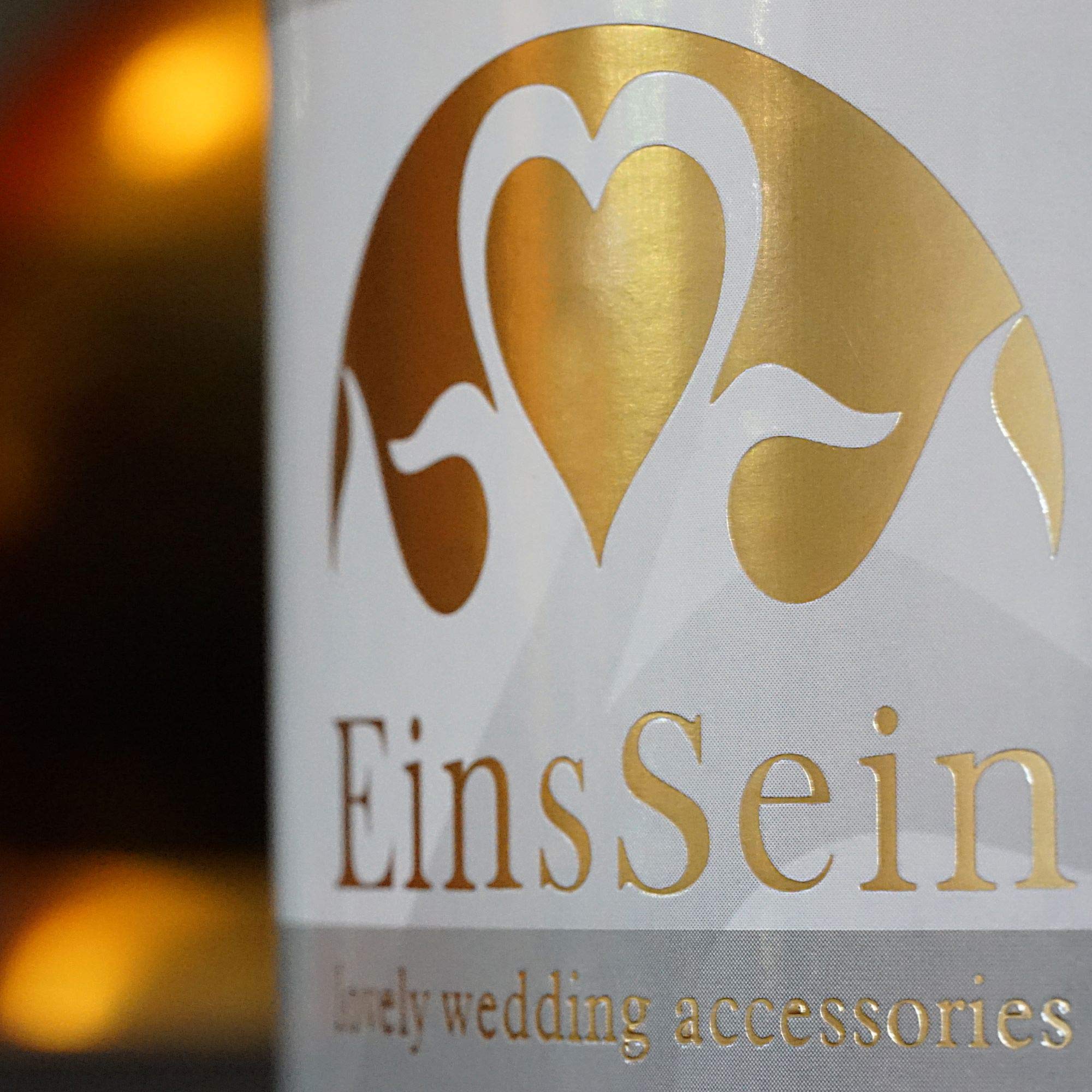 EinsSein 96x Seifenblasen Hochzeit Lovegläschen Set Gold high Gloss | Gastgeschenke für die goldene Hochzeit Taufe Geburtstag Valentinstag Verlobung Party| Hochzeitsseifenblasen mit Freudentränen
