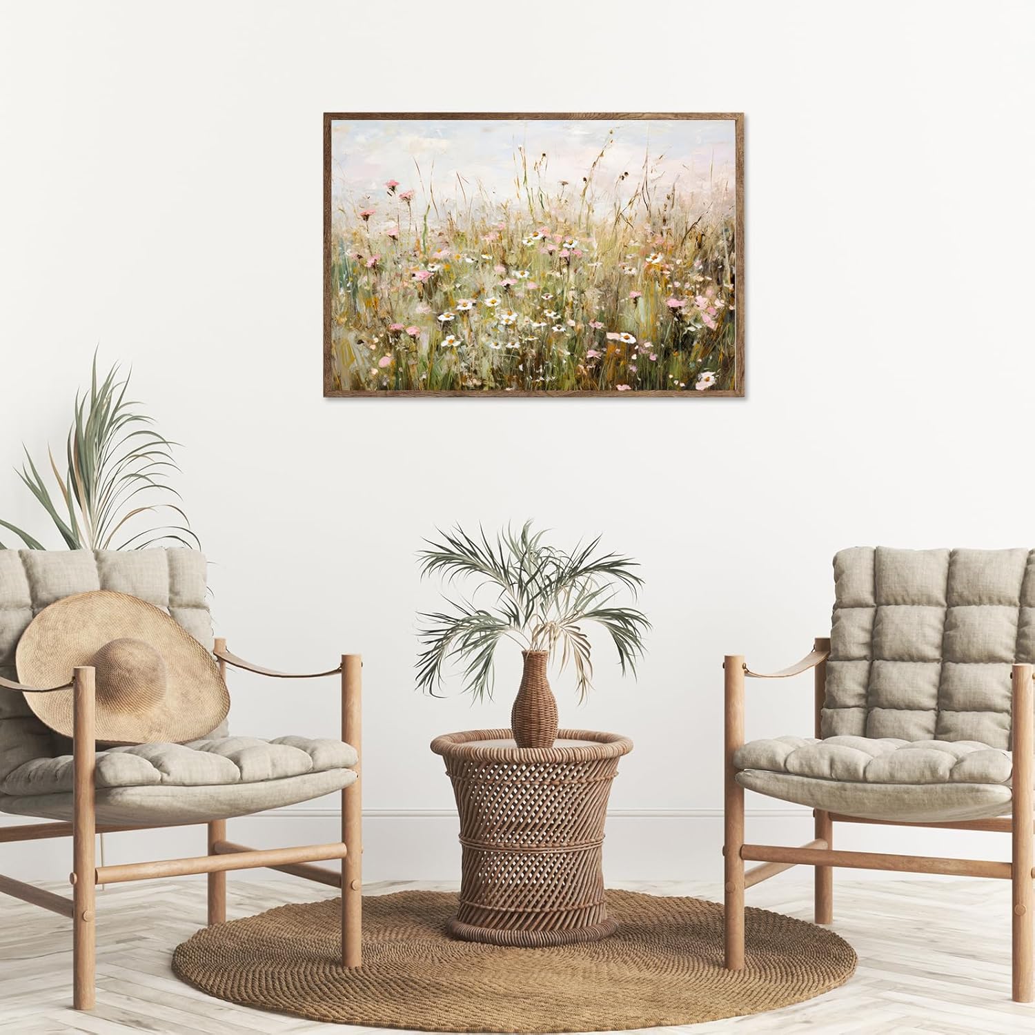 FYSUIMU Spring Wildflower Wall Art Print Vintage Painting Floral Canvas Poster Farmhouse Flower Picture Decoration for Home Gallery Living Room Office, 16 x 24 Inch, Unframed - Image 4
