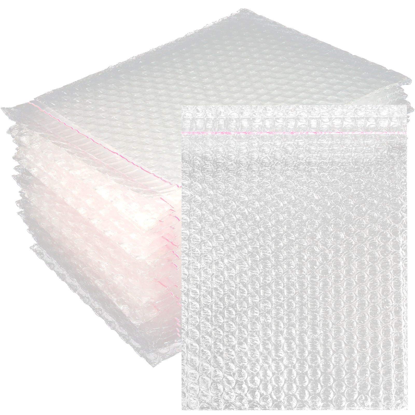 100PCS Bubble Out Bags, Clear Cushioned Pouches, Bubble Pouch Bags, Self-Sealing for Mailing, Shipping, Packing, Packaging, Storage and Moving