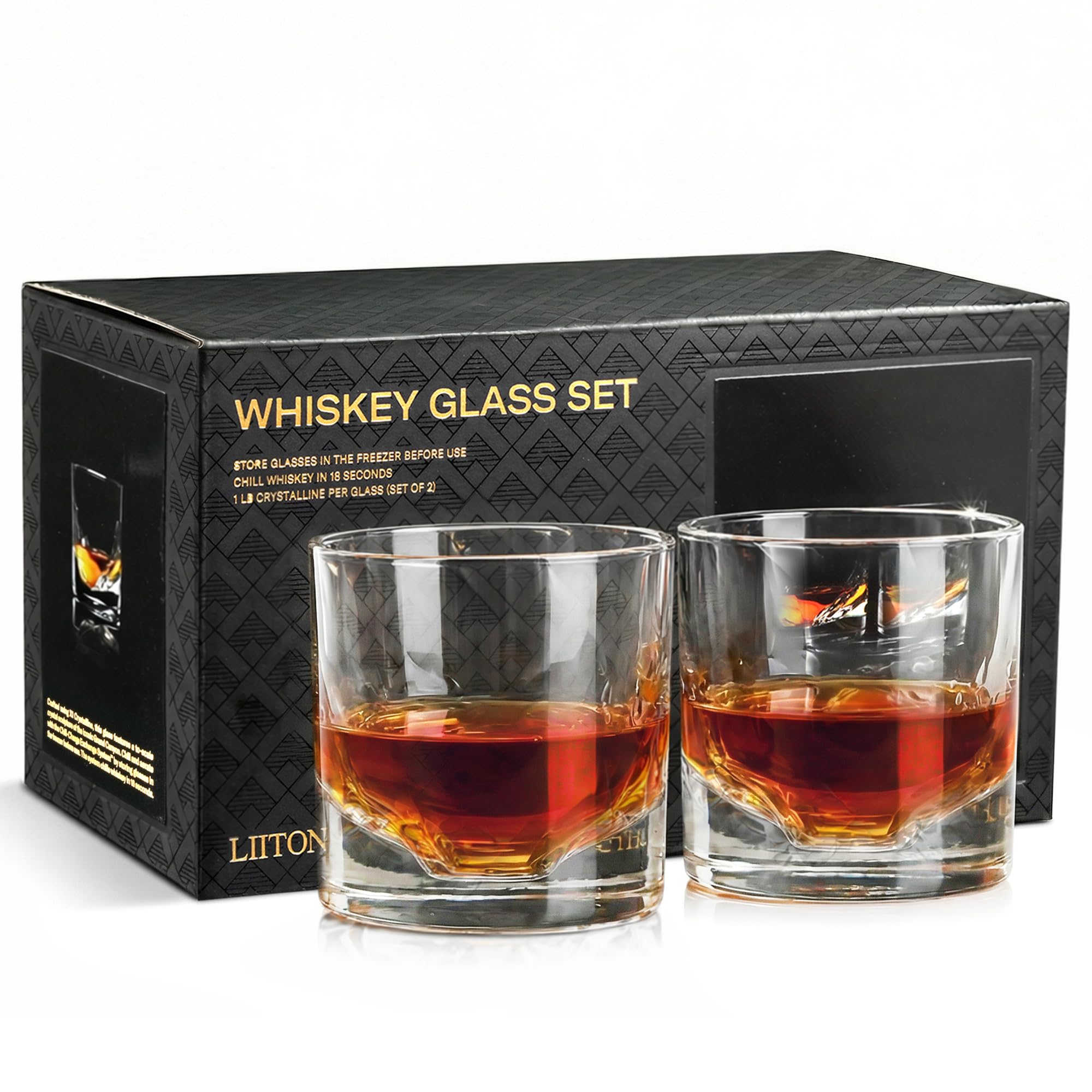 LIITON Grand Canyon Heavy Crystal Whiskey Glasses