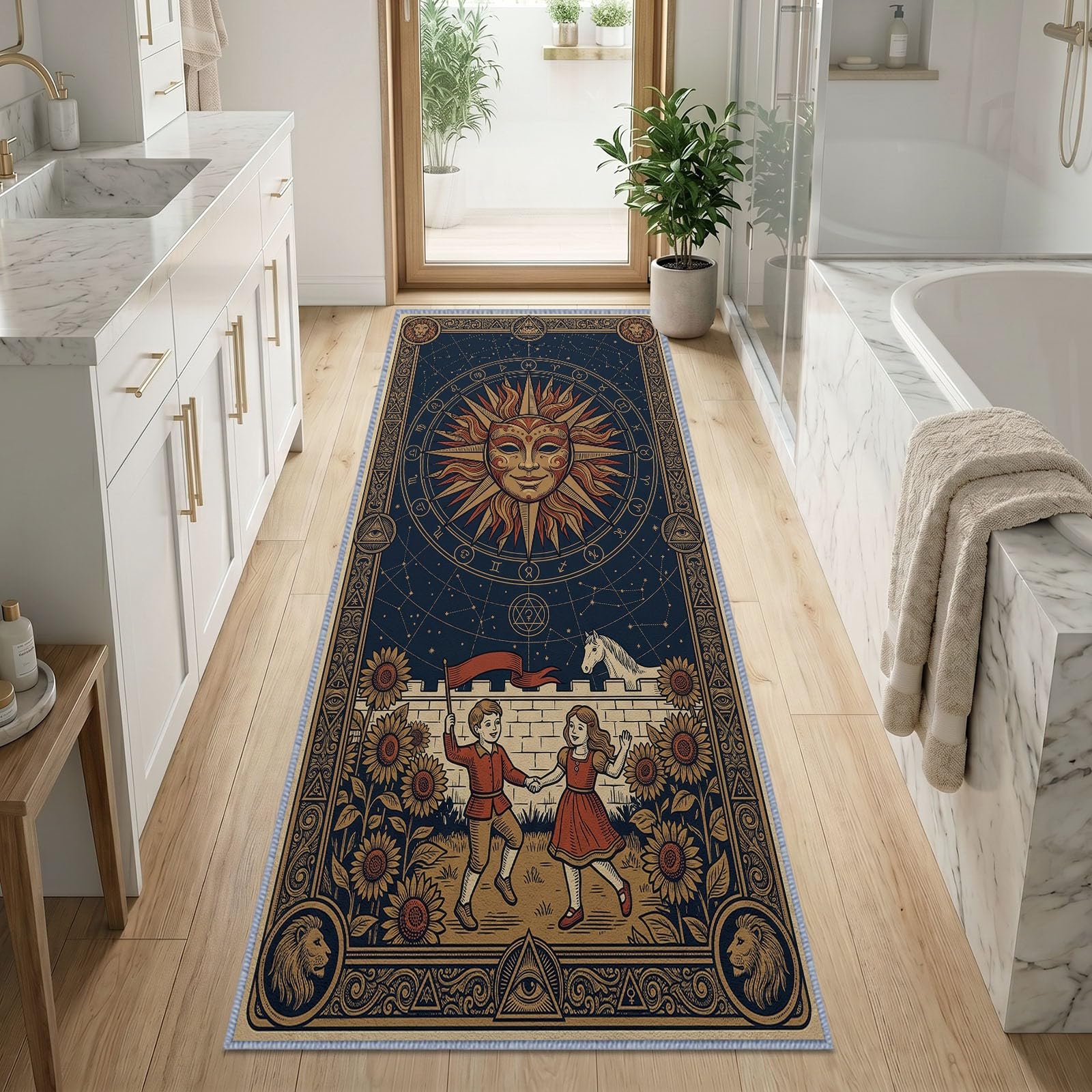 Konstelacje grzywa płomienia dywan bieżnik korytarz 60 x 150 cm