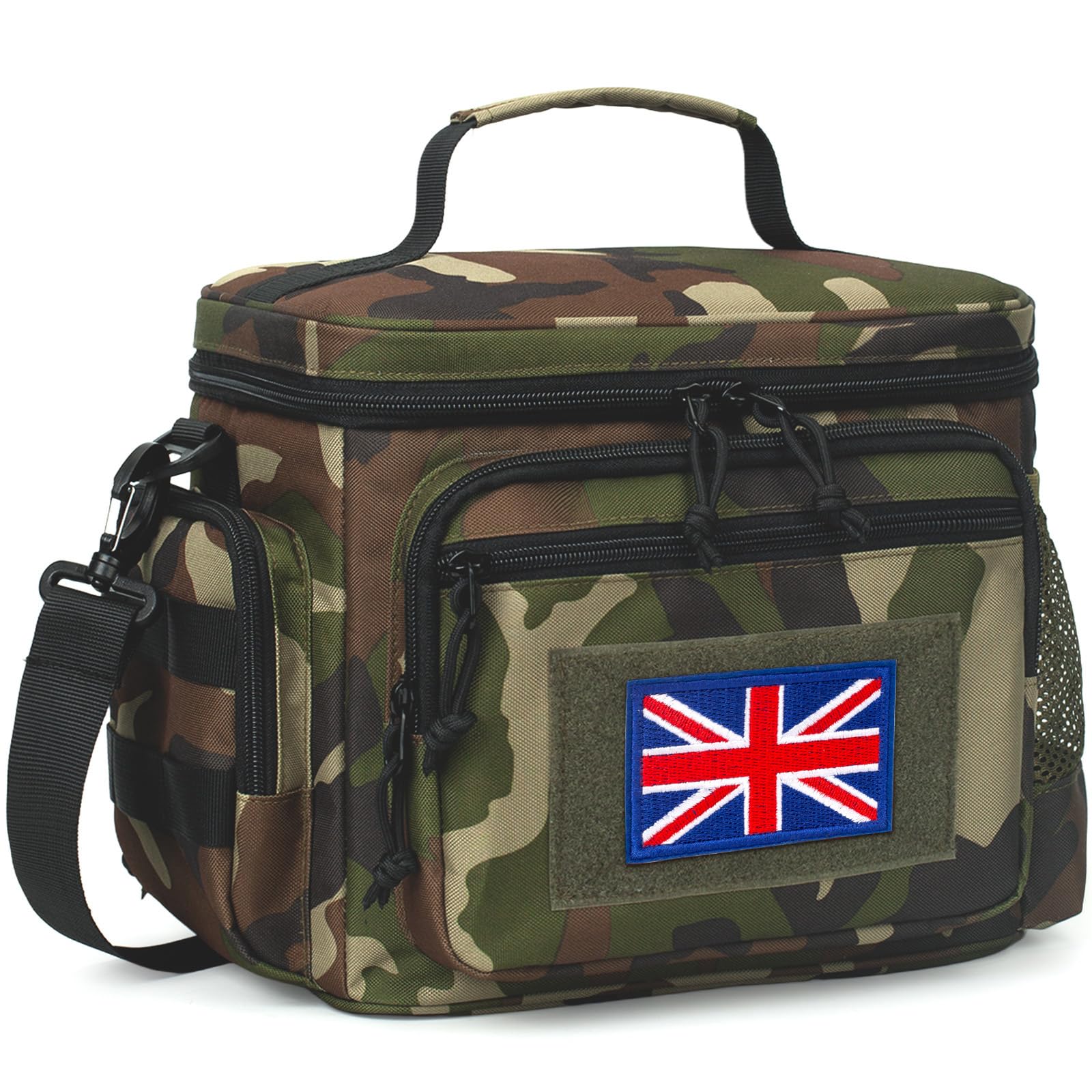 Bunnychic Tactical Lunch Bag for Men, Insulated Leakproof Lunch Box for Work Adults with MOLLE Webbing and Adjustable Shoulder Strap