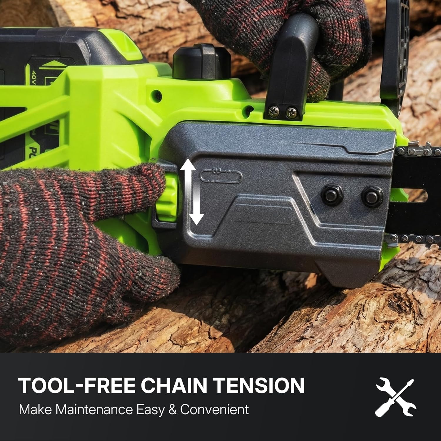 WORKIT 16 Inch Electric Chainsaw, 40V Brushless Chain Saw Cordless with 2×4.0Ah Batteries, Tool-Free Chain Tension, Auto Oiling, Battery Chainsaw for Tree Trimming, Wood Cutting, Yard Work