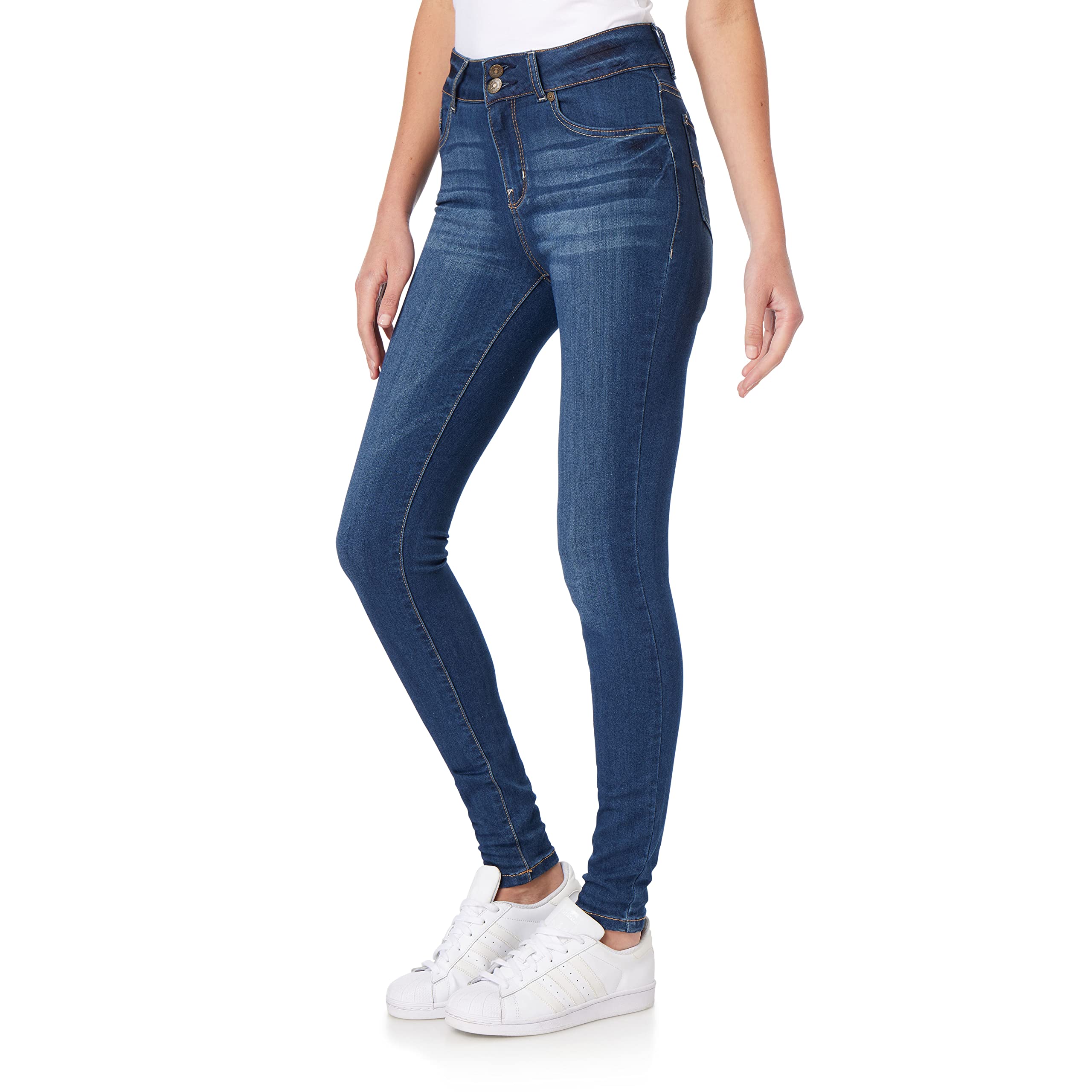WallFlower Women's Ultra Skinny Mid-Rise Insta Soft Juniors Jeans (Standard and Plus), Hayden Pure, 20 Plus