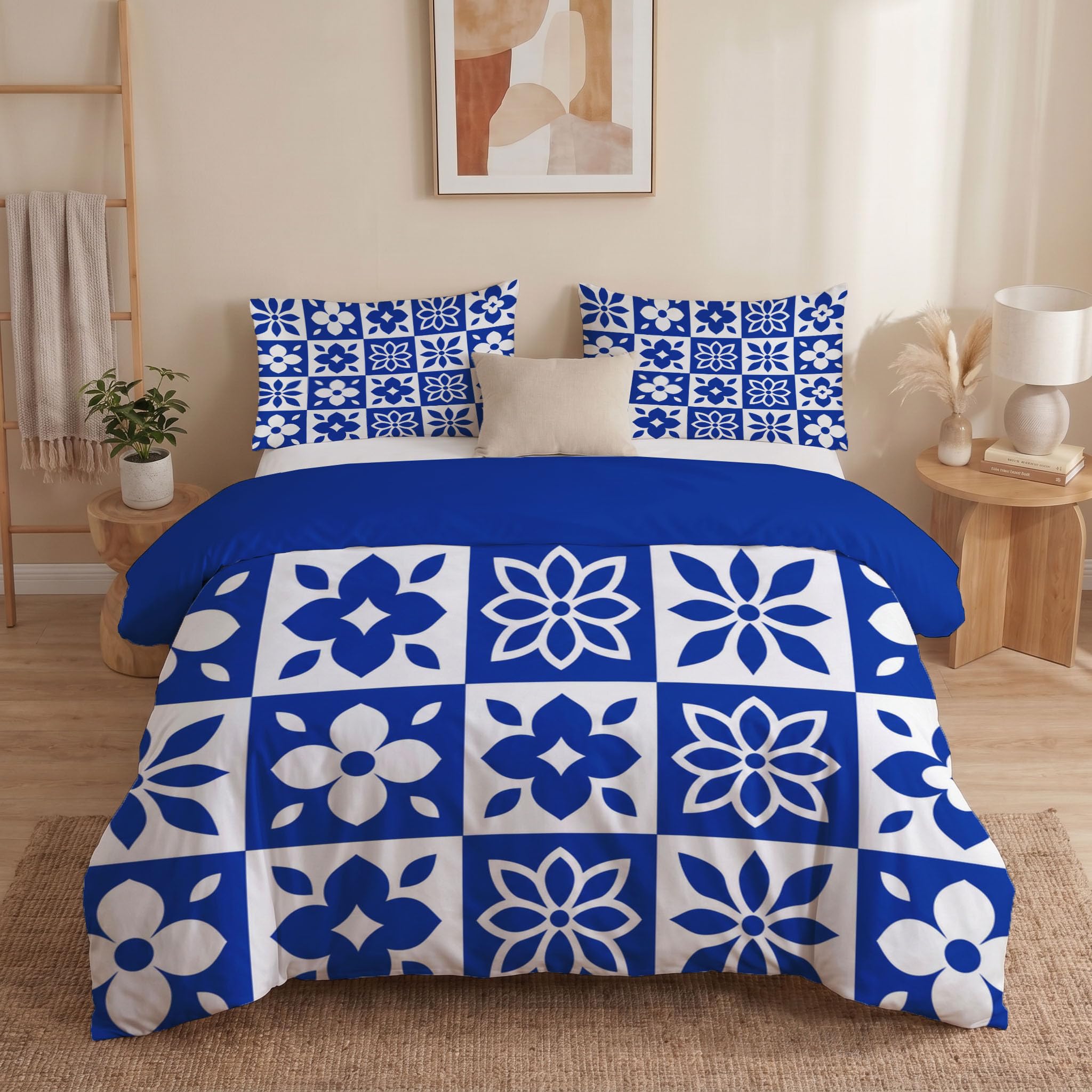 Housse de couette 220x240cm avec zip pratique pour éviter la couette qui glisse