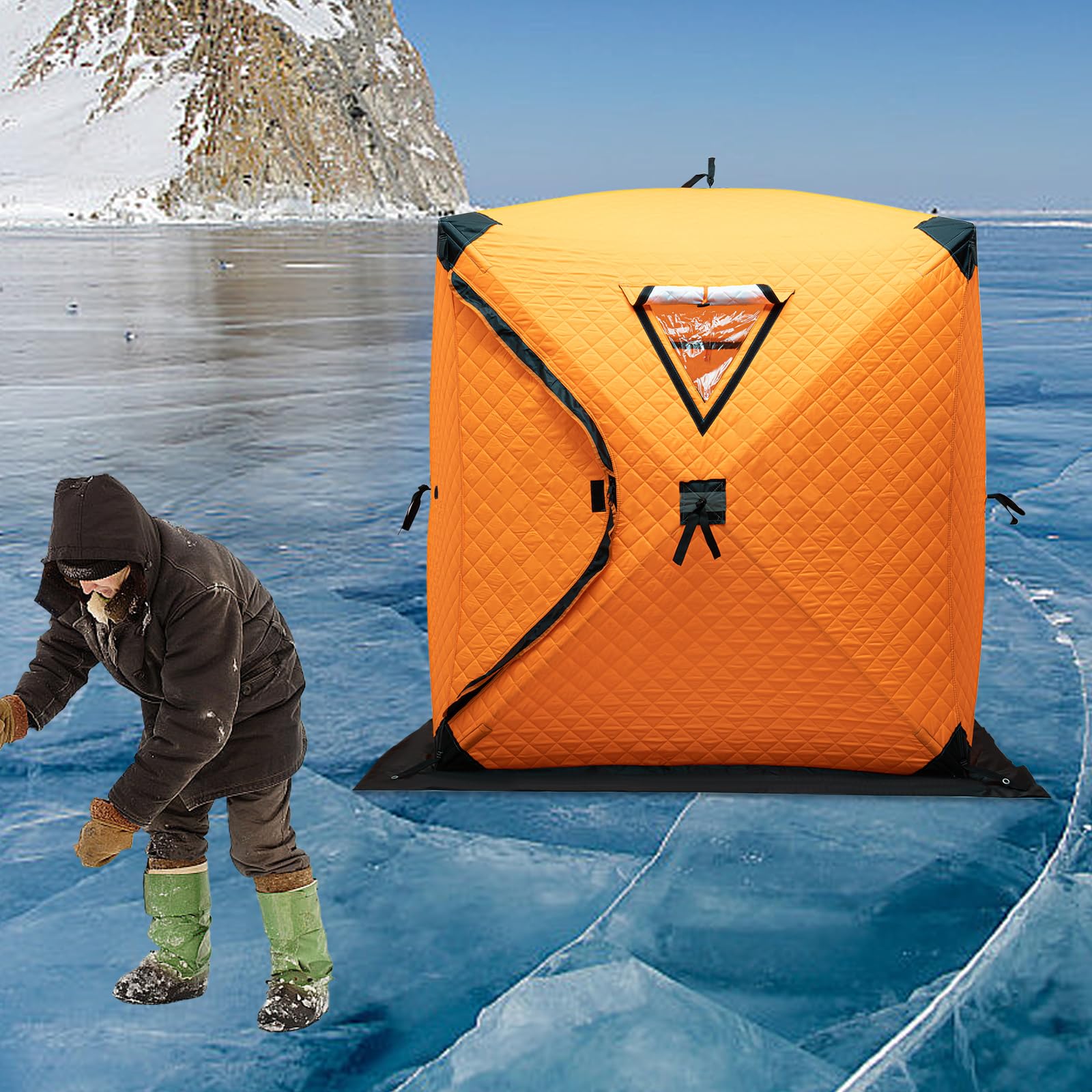 Tenda da Pesca Impermeabile per 4 Persone con Design Mimetico | Leroy