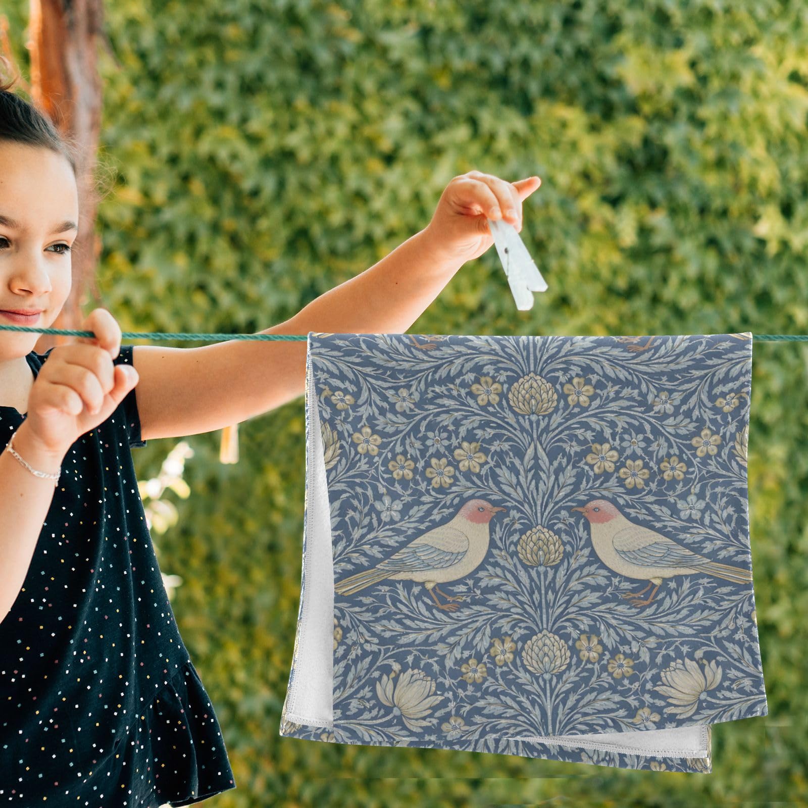 Amazon.com: ALAZA William Morris Prints Hand Towels Soft Absorbent