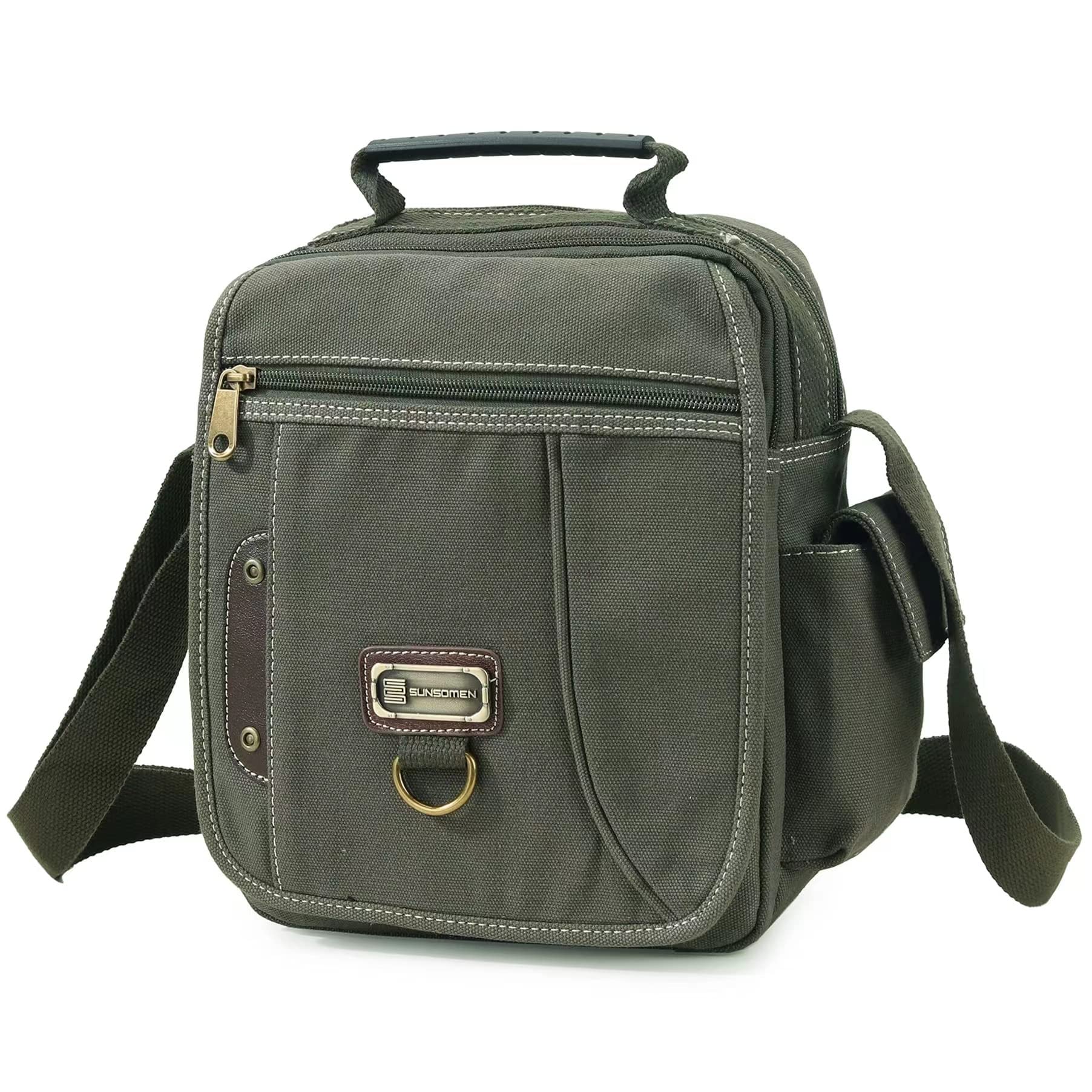 sunsomen Men Purse Bag Shoulder Bag Small Canvas Crossbody Messenger Bag Said Bag Travel Bag Work Bag For Man-picture-43