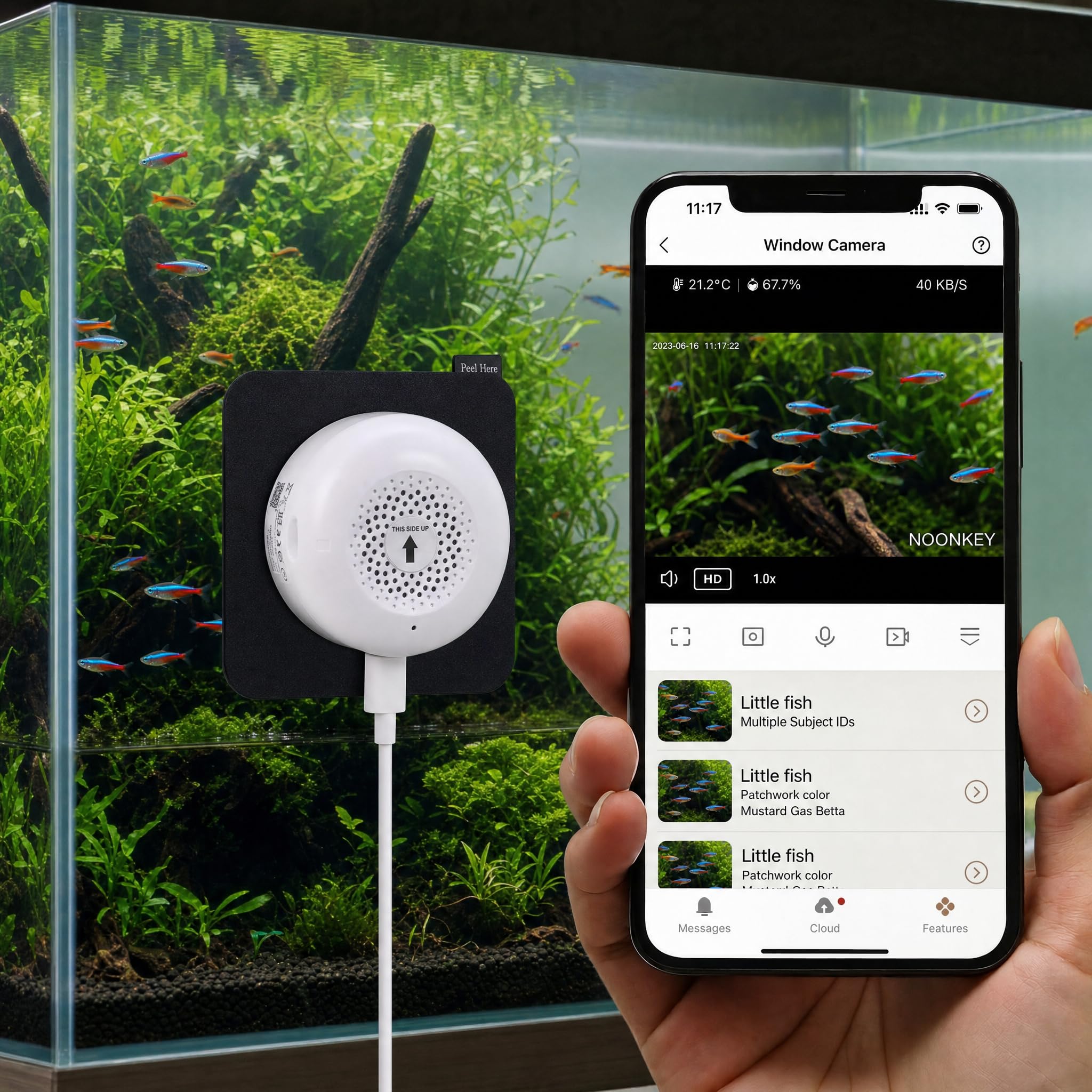 Noonkey 3MP 2K Aquarium & Terrarium Pet Camera