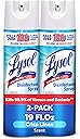Lysol Disinfectant Spray, Household Essential Cleaning Supplies, Multi-Purpose Room Spray, Antibacterial Sanitizer Spray, Upholstery Deodorizer, Home and Bathroom, Crisp Linen,19 Fl Oz (Pack of 2)