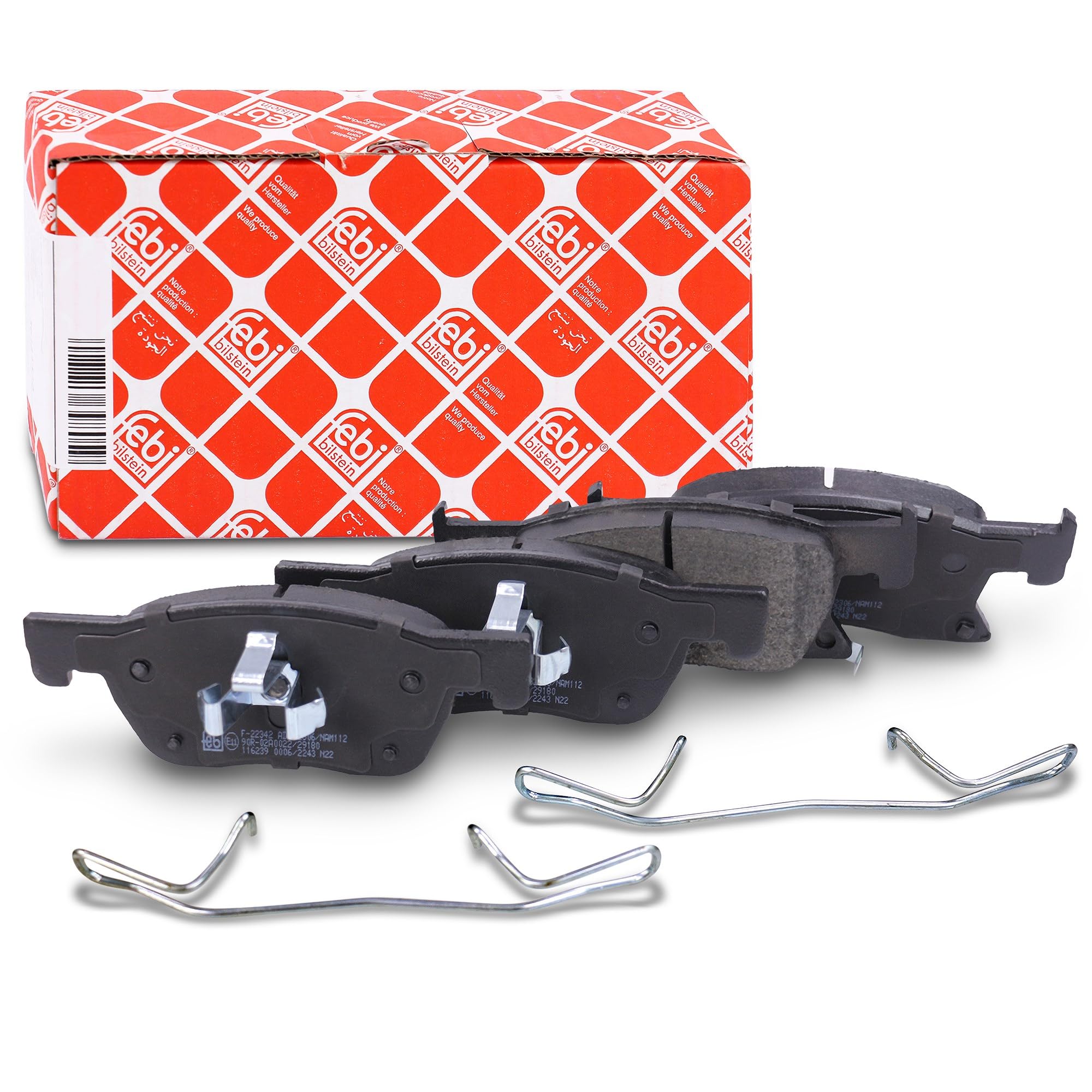 Brake Pads Set fits OPEL ASTRA K 1.5D Front 2019 on 013478300 039103797 Febi New